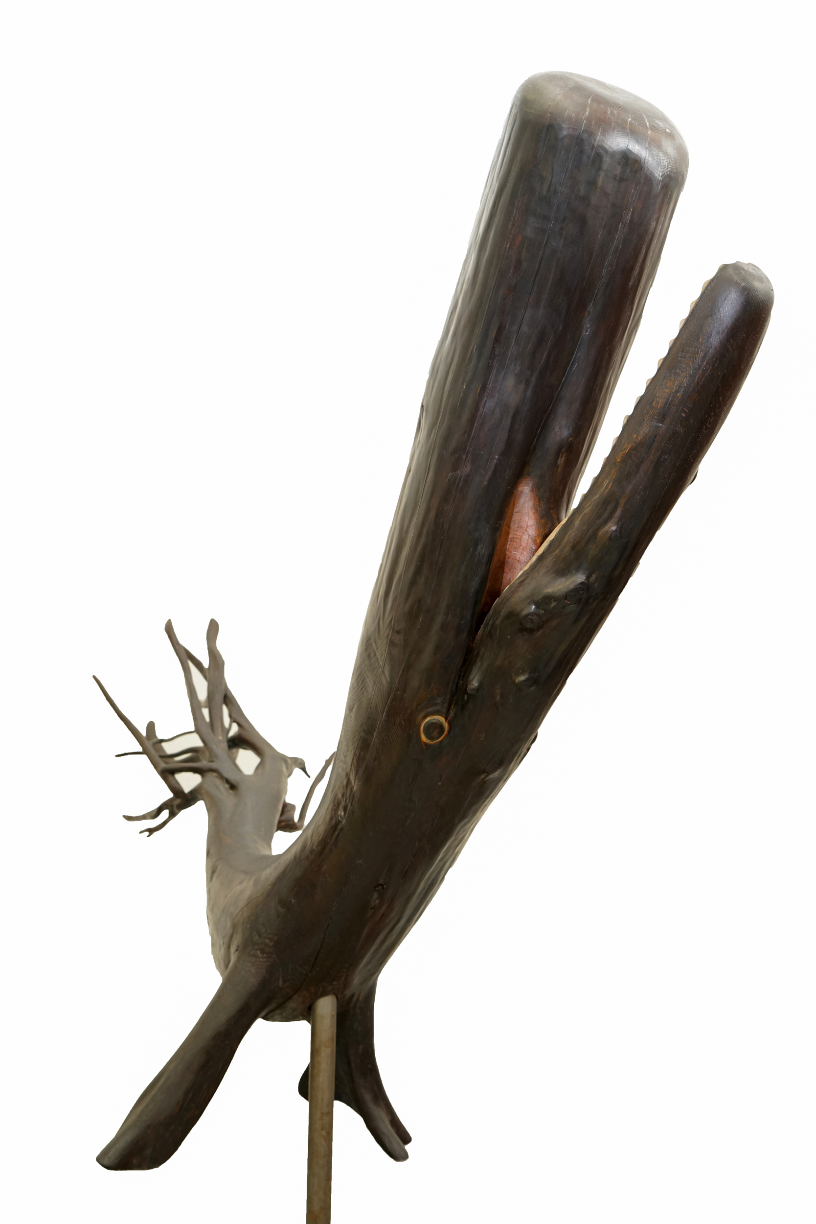 Impressive Carved Hemlock Whale Sculpture by Joseph Wheelwright