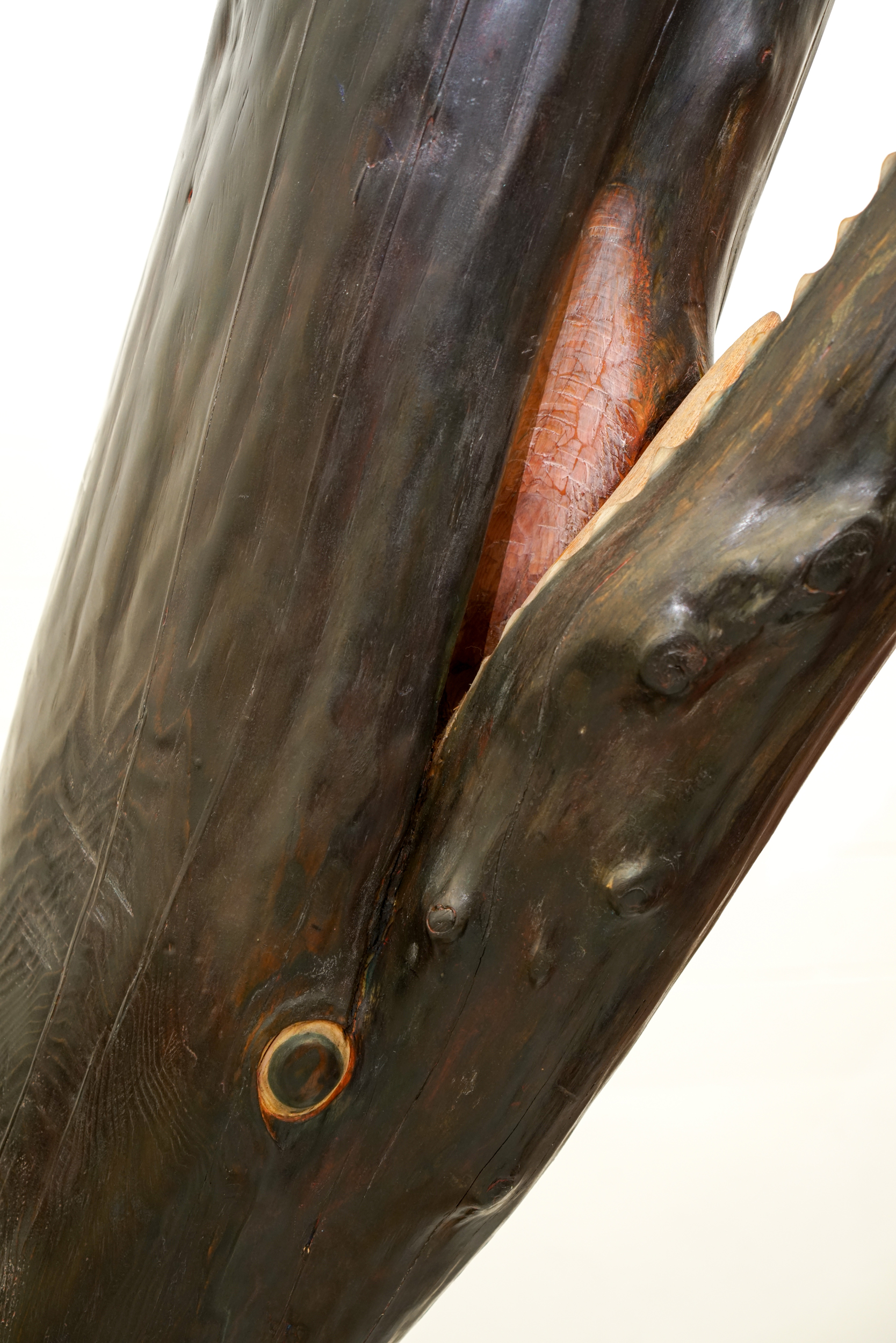 Impressive Carved Hemlock Whale Sculpture by Joseph Wheelwright