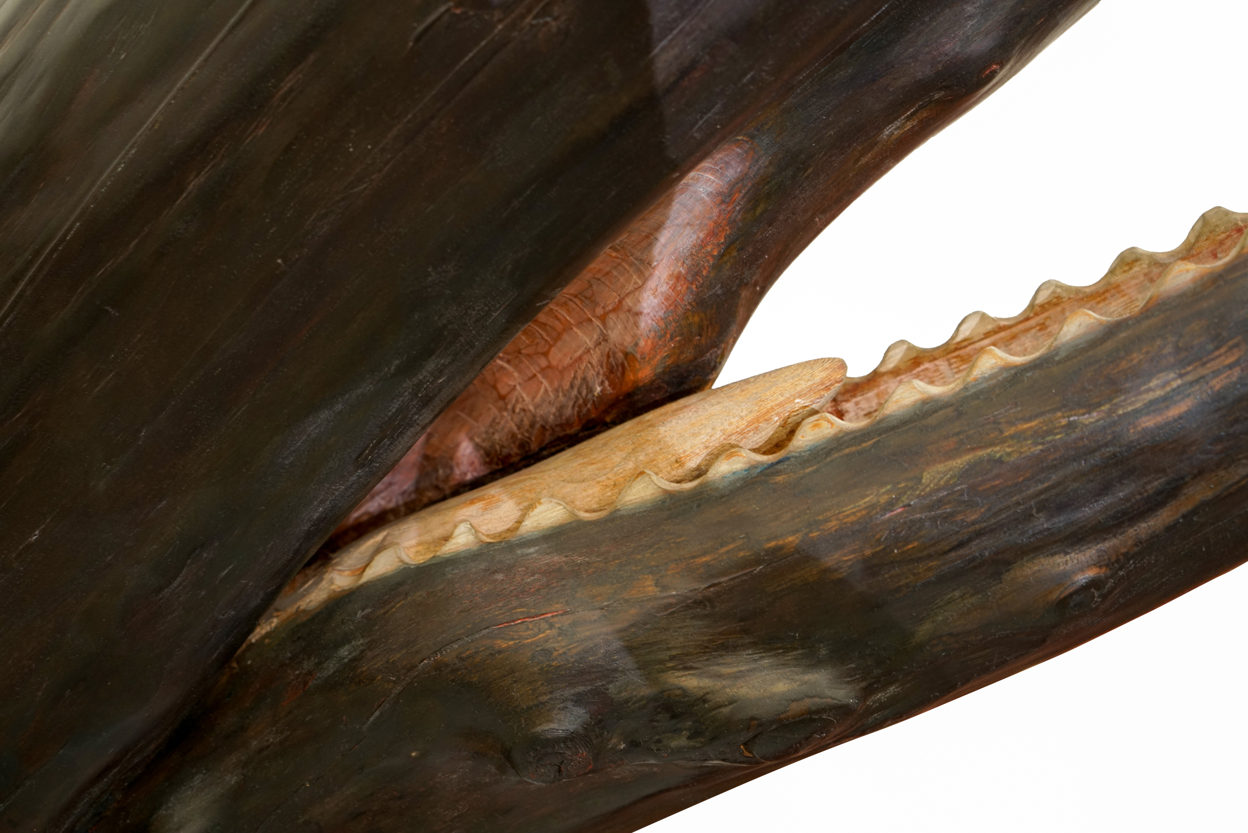 Impressive Carved Hemlock Whale Sculpture by Joseph Wheelwright