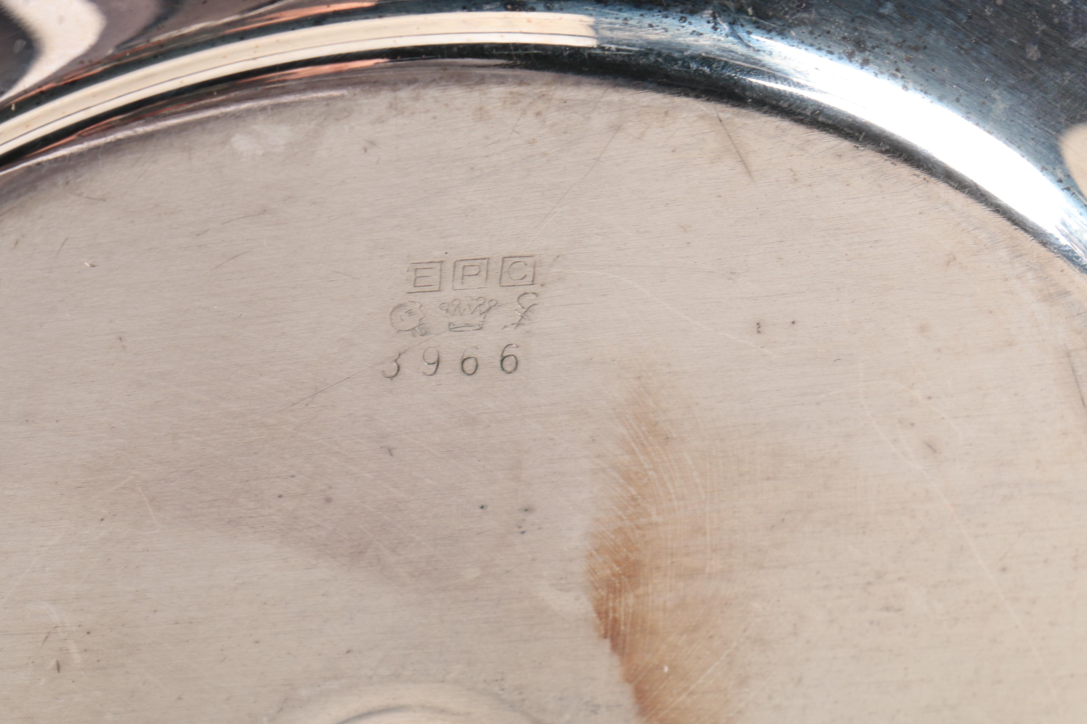 1993 C J Vander Ltd. Sterling Silver Coaster and Other Silver Plate Serveware