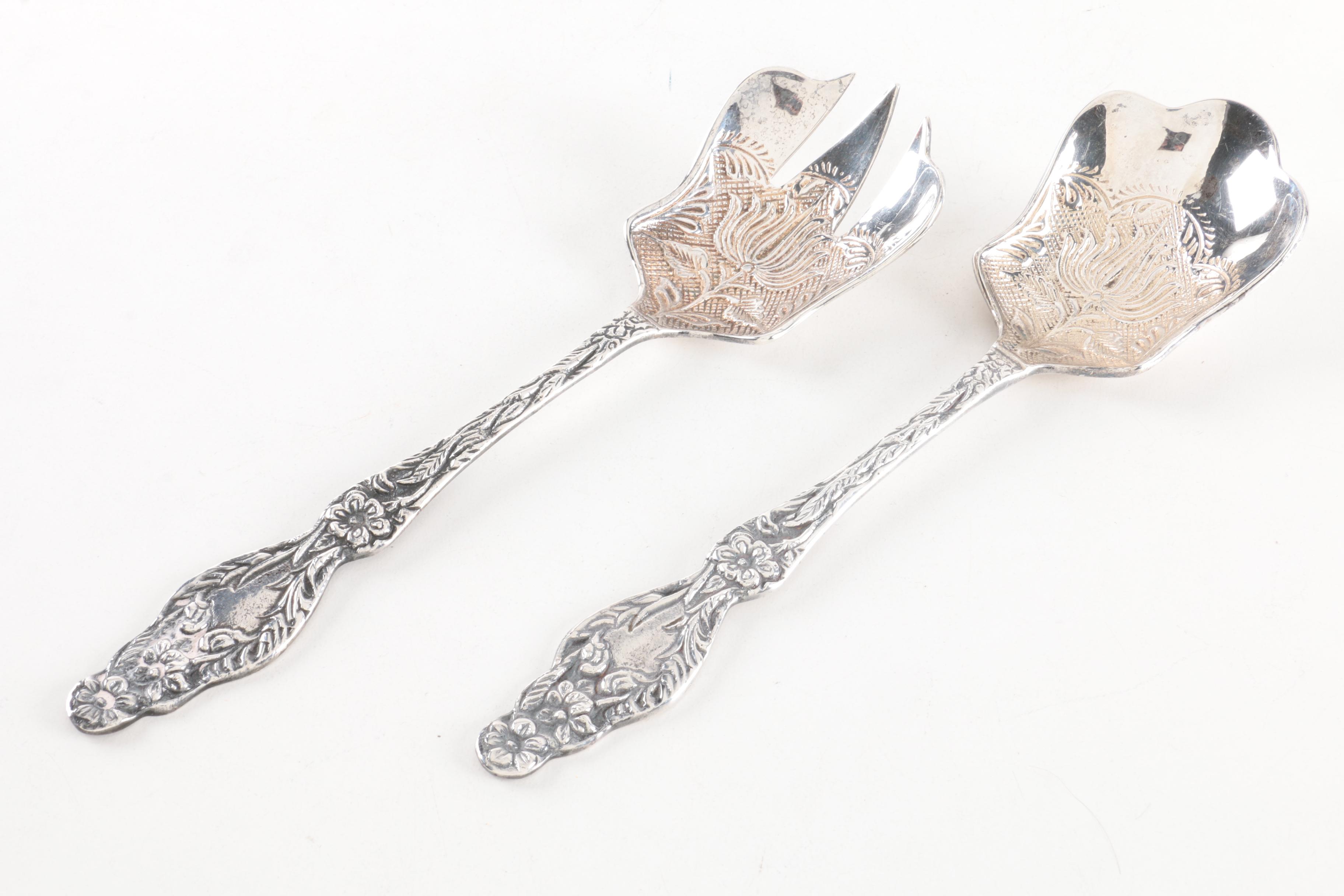 1993 C J Vander Ltd. Sterling Silver Coaster and Other Silver Plate Serveware