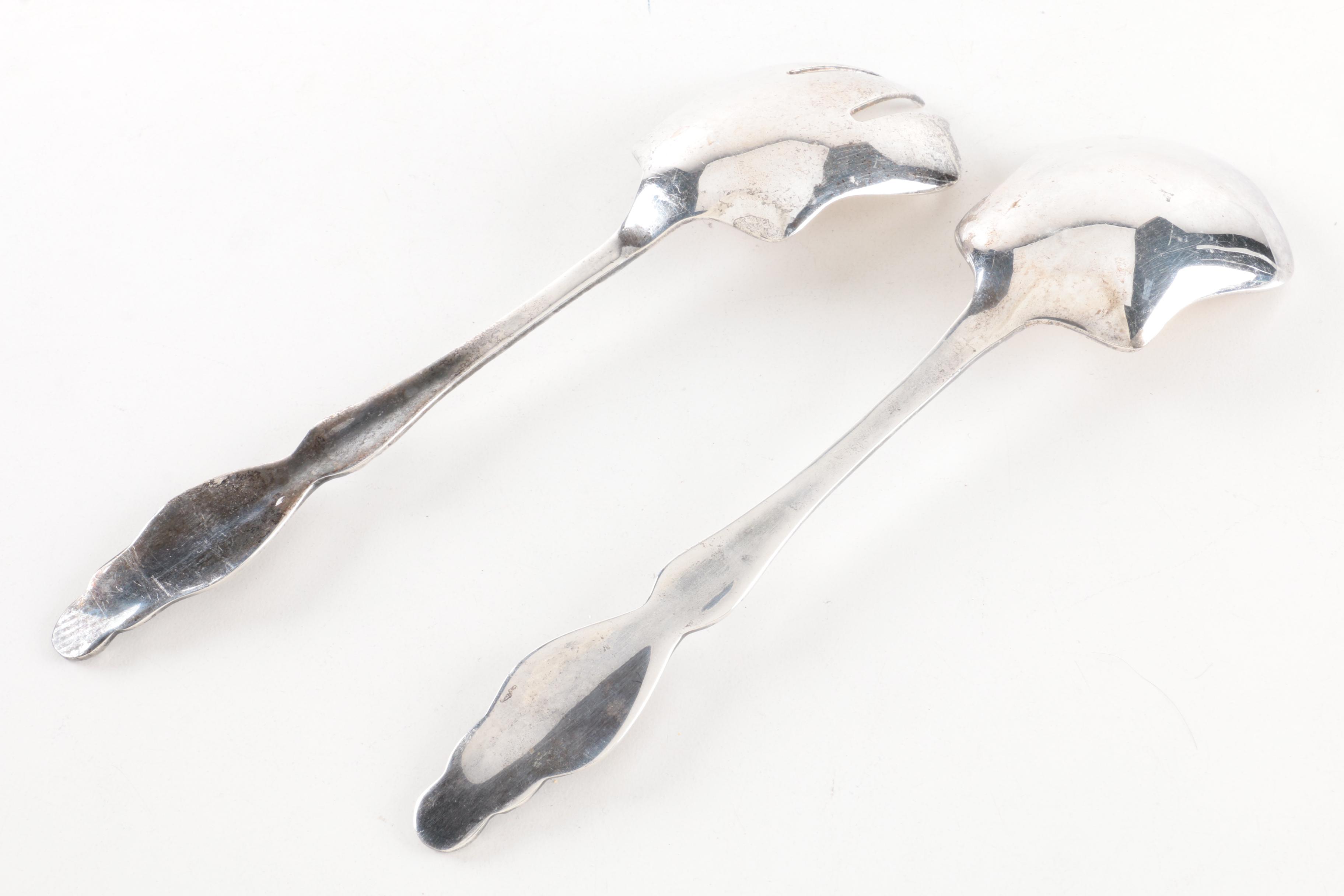 1993 C J Vander Ltd. Sterling Silver Coaster and Other Silver Plate Serveware