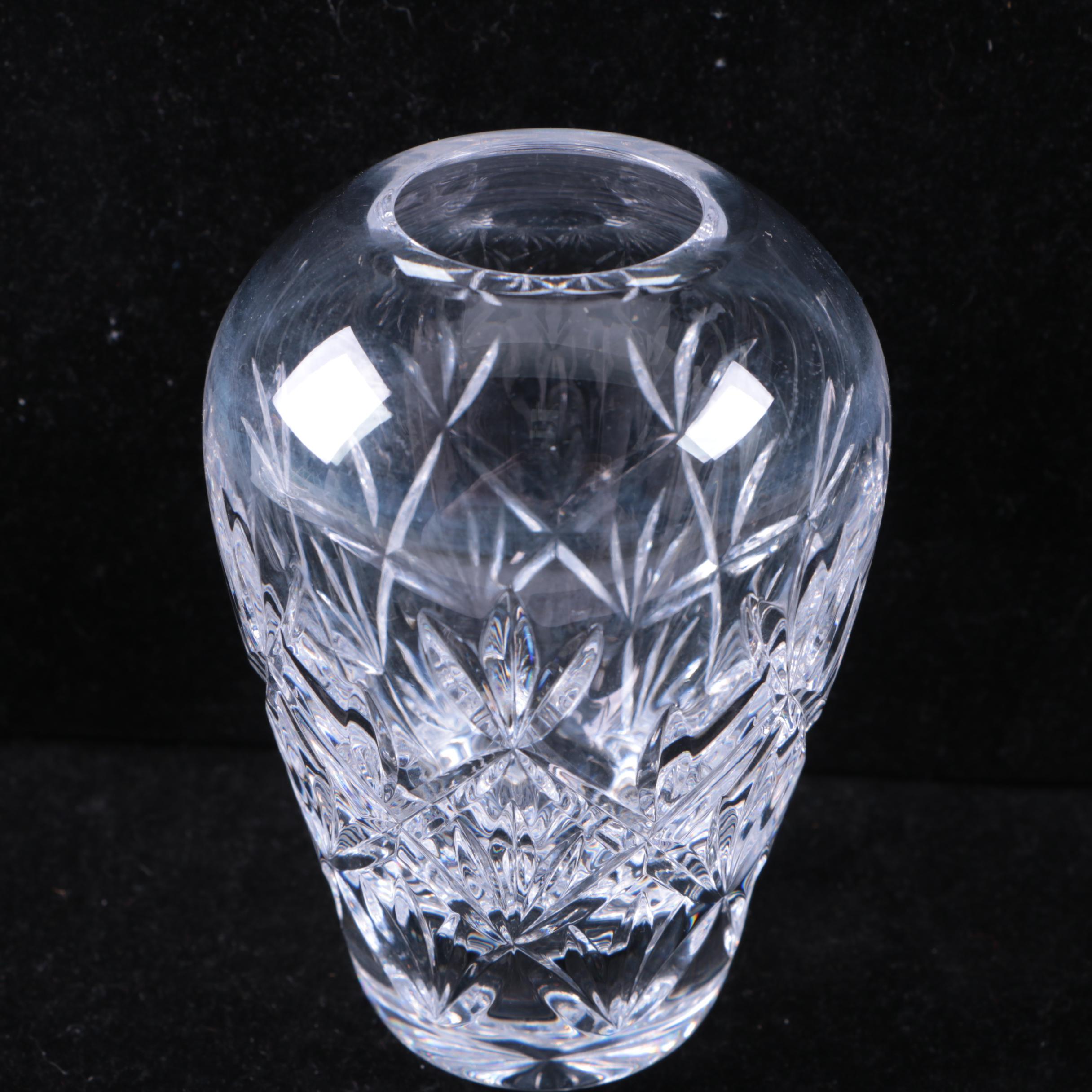 Tiffany & Co. Crystal Vase and Waterford Crystal Ash Receiver