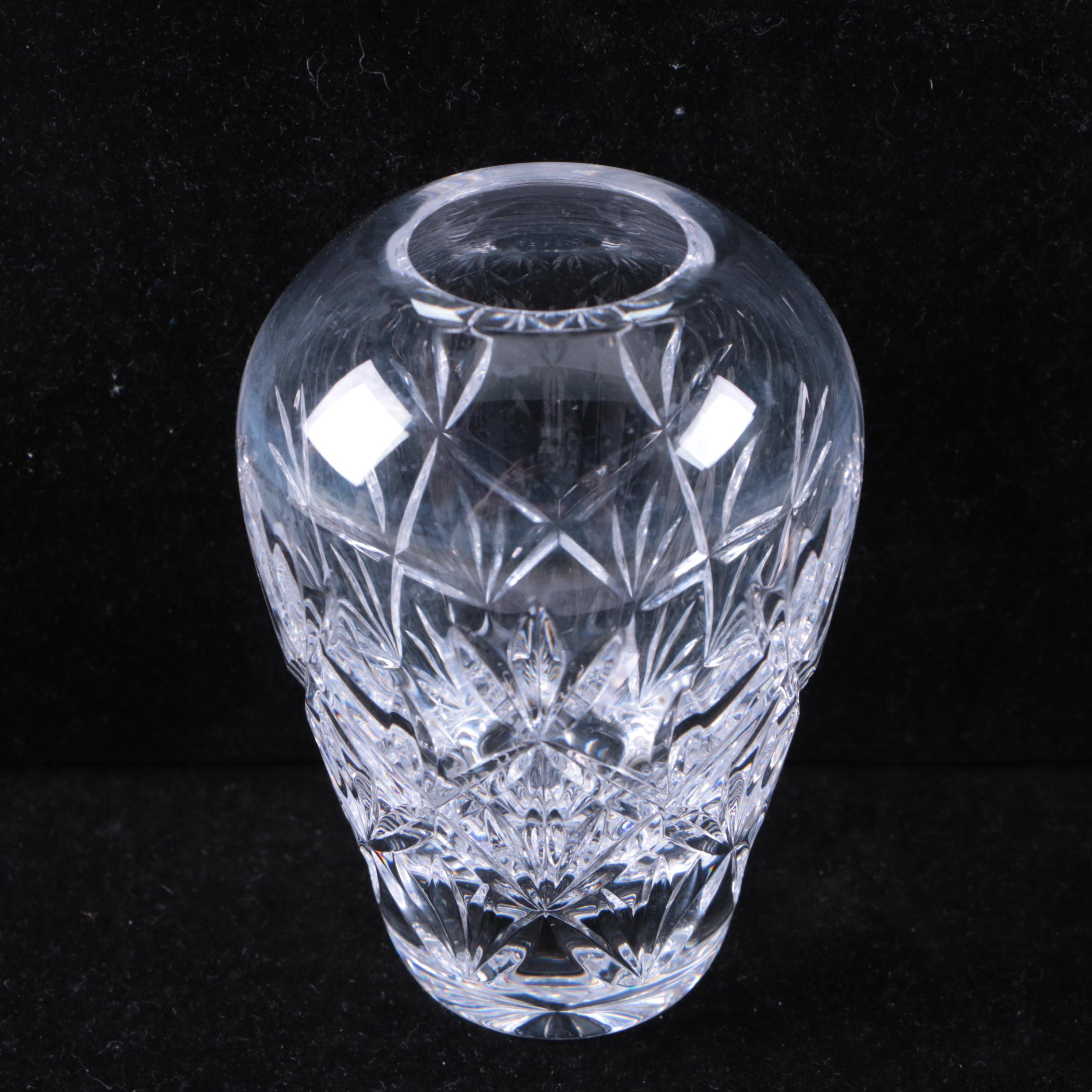 Tiffany & Co. Crystal Vase and Waterford Crystal Ash Receiver