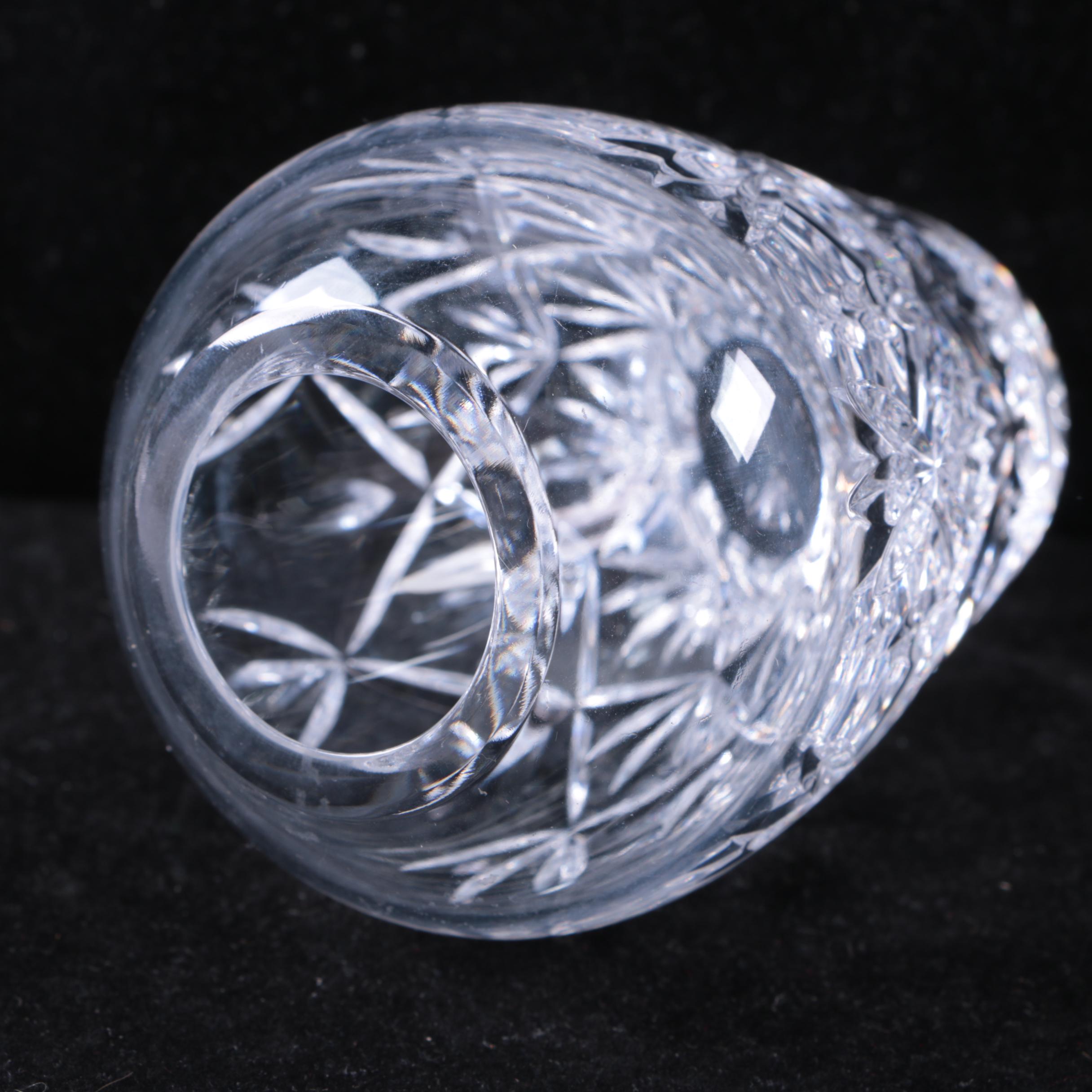 Tiffany & Co. Crystal Vase and Waterford Crystal Ash Receiver