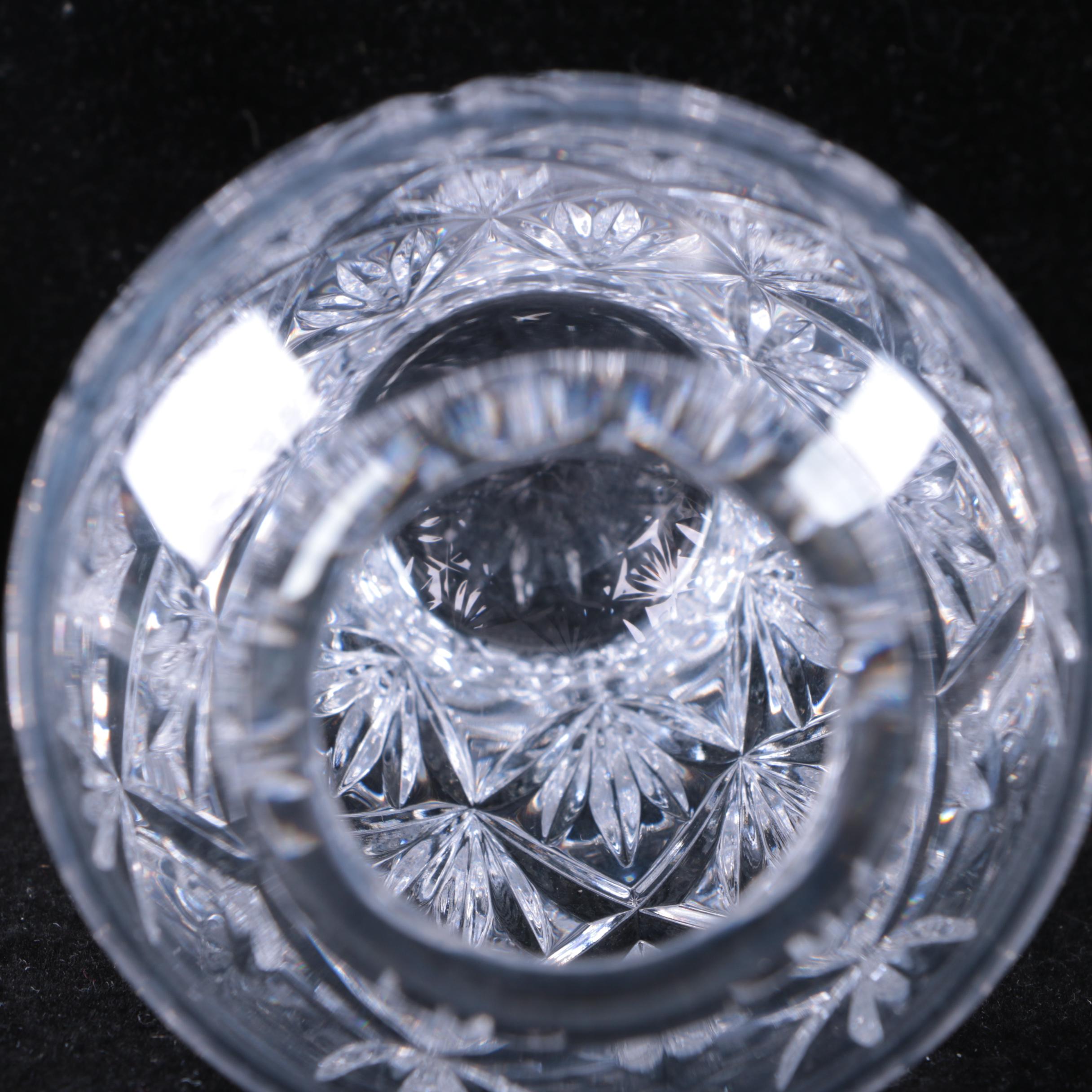 Tiffany & Co. Crystal Vase and Waterford Crystal Ash Receiver