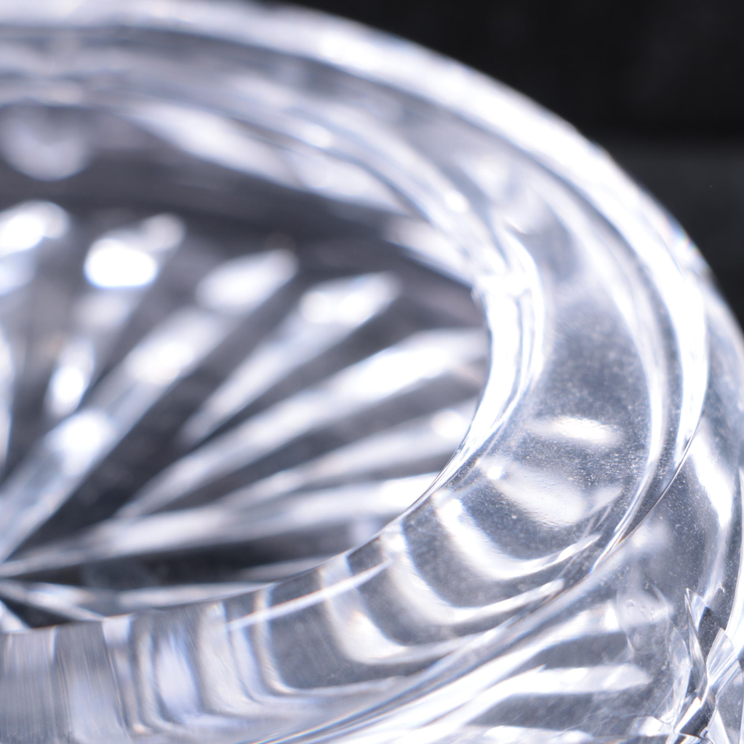 Tiffany & Co. Crystal Vase and Waterford Crystal Ash Receiver