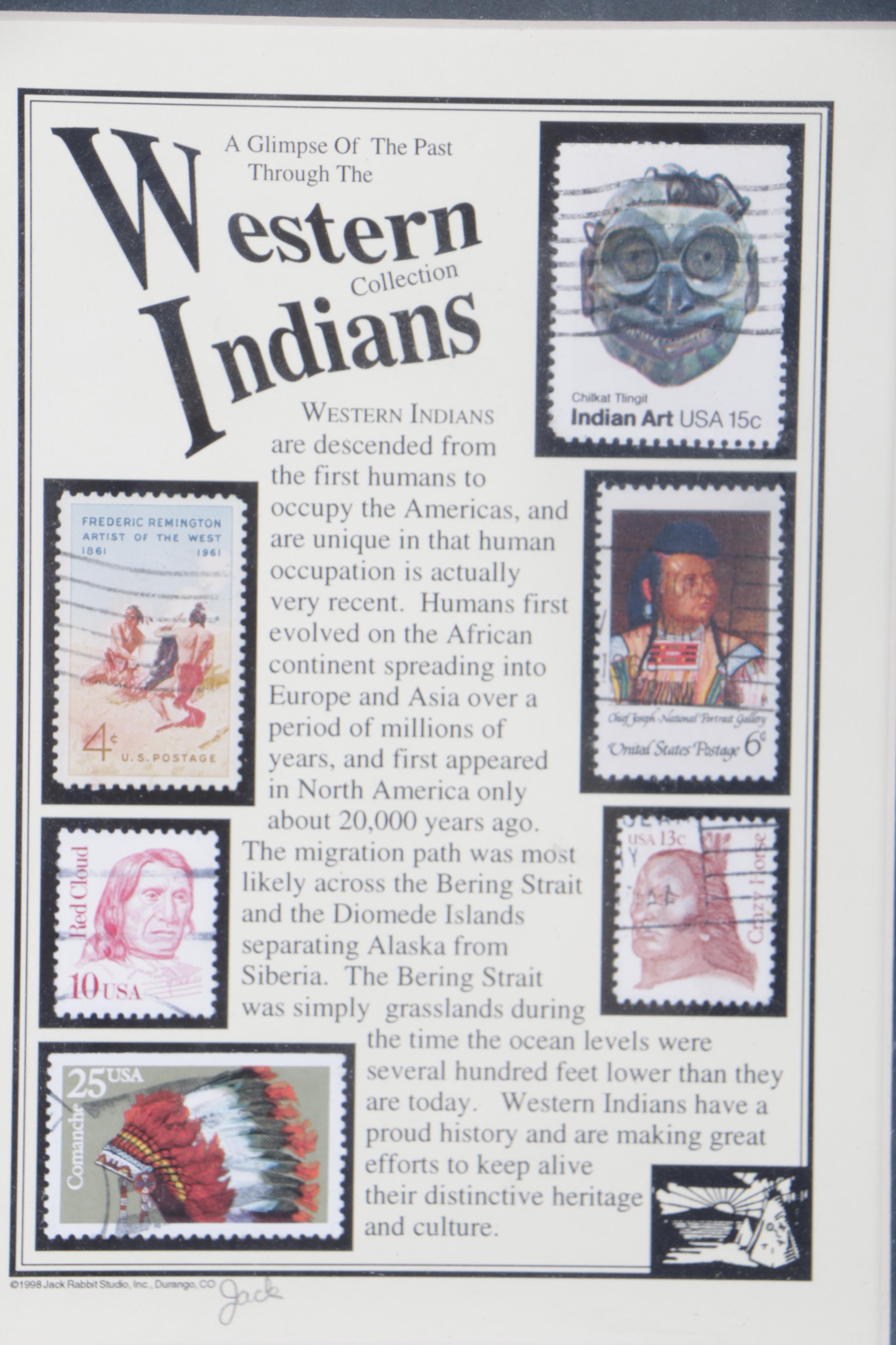 Framed United States Postage Stamps