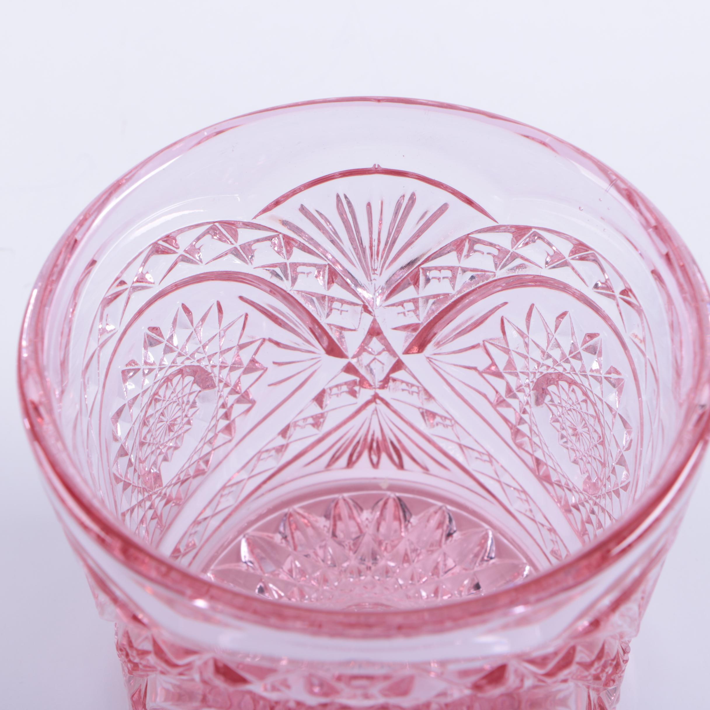 Smith Glass "Moon and Stars Amberina" Lidded Candy Dish and More