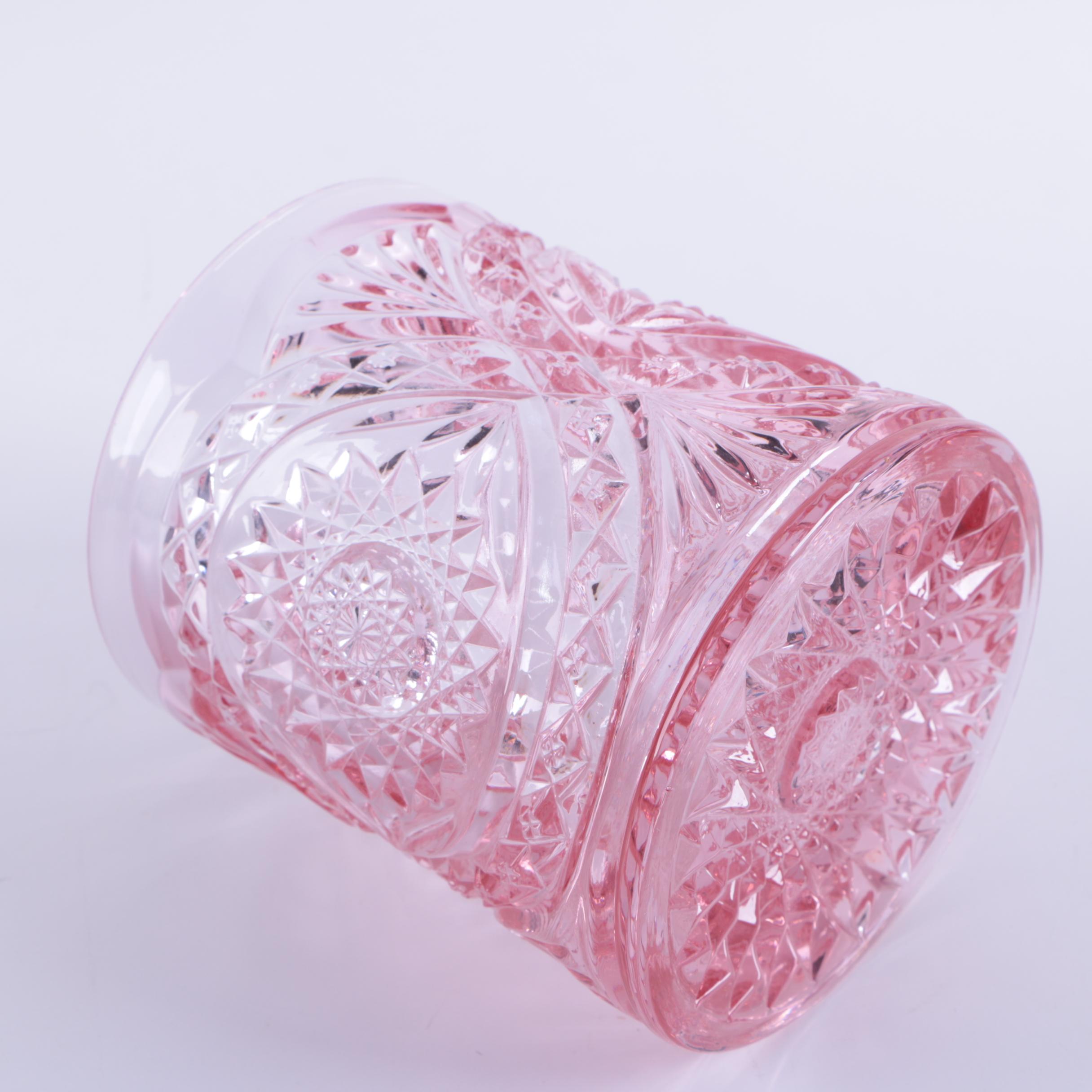 Smith Glass "Moon and Stars Amberina" Lidded Candy Dish and More