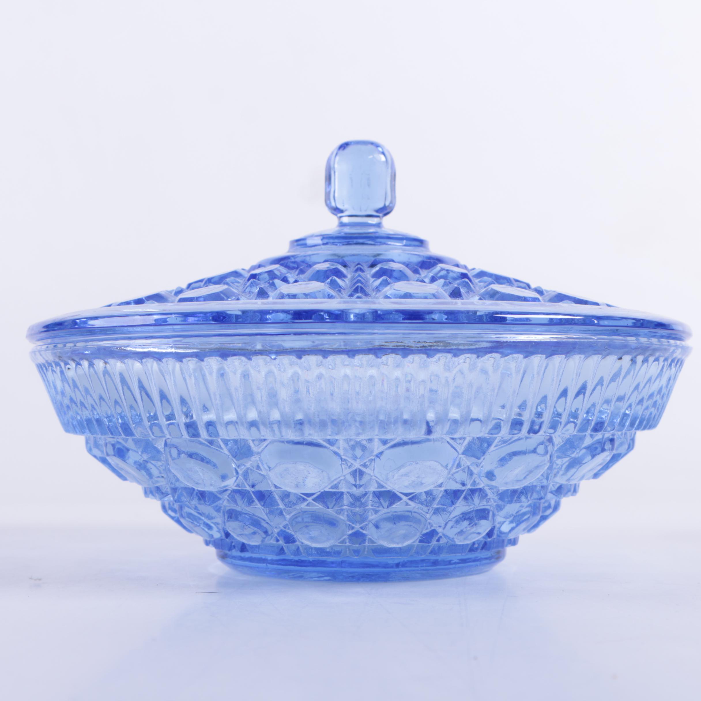 Smith Glass "Moon and Stars Amberina" Lidded Candy Dish and More