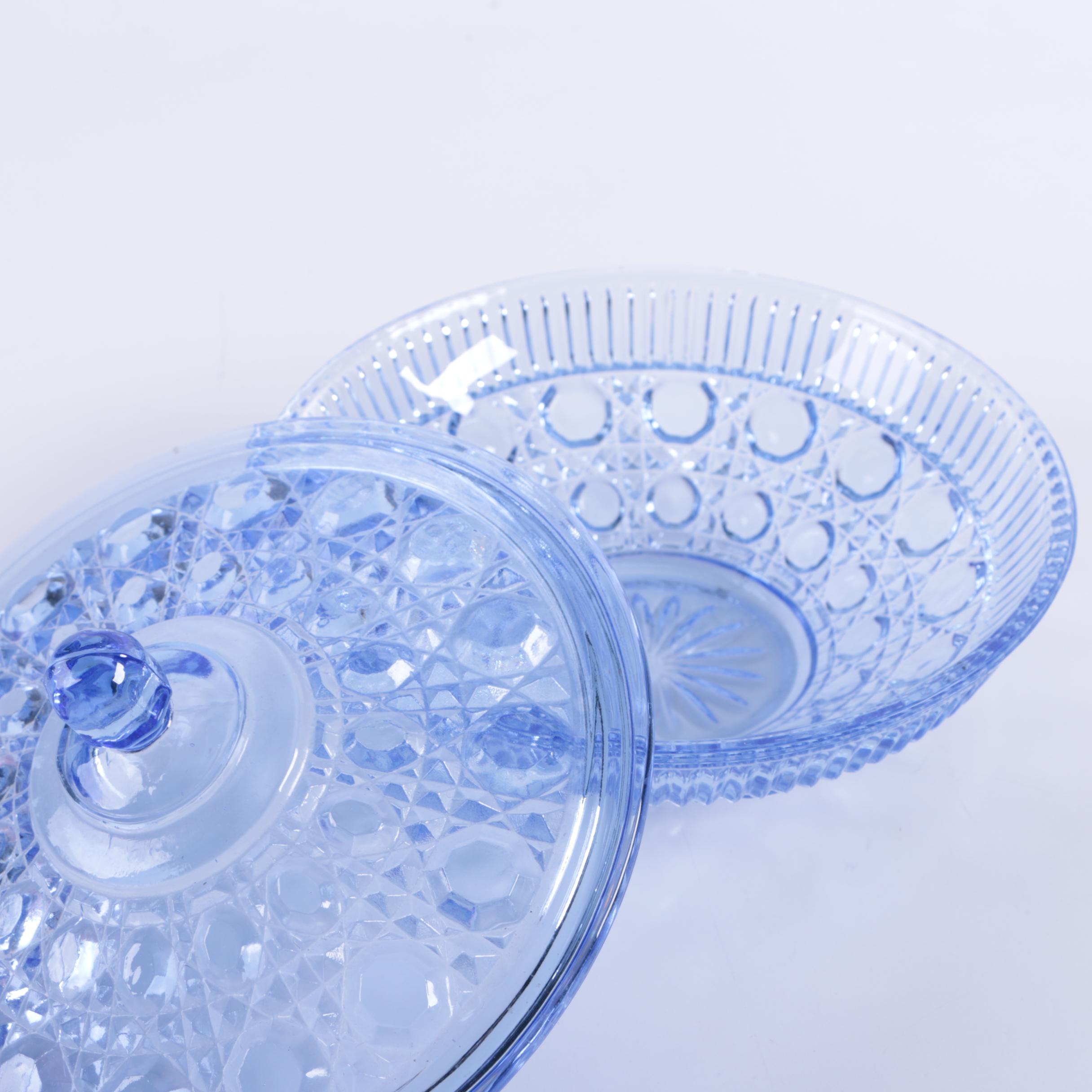 Smith Glass "Moon and Stars Amberina" Lidded Candy Dish and More