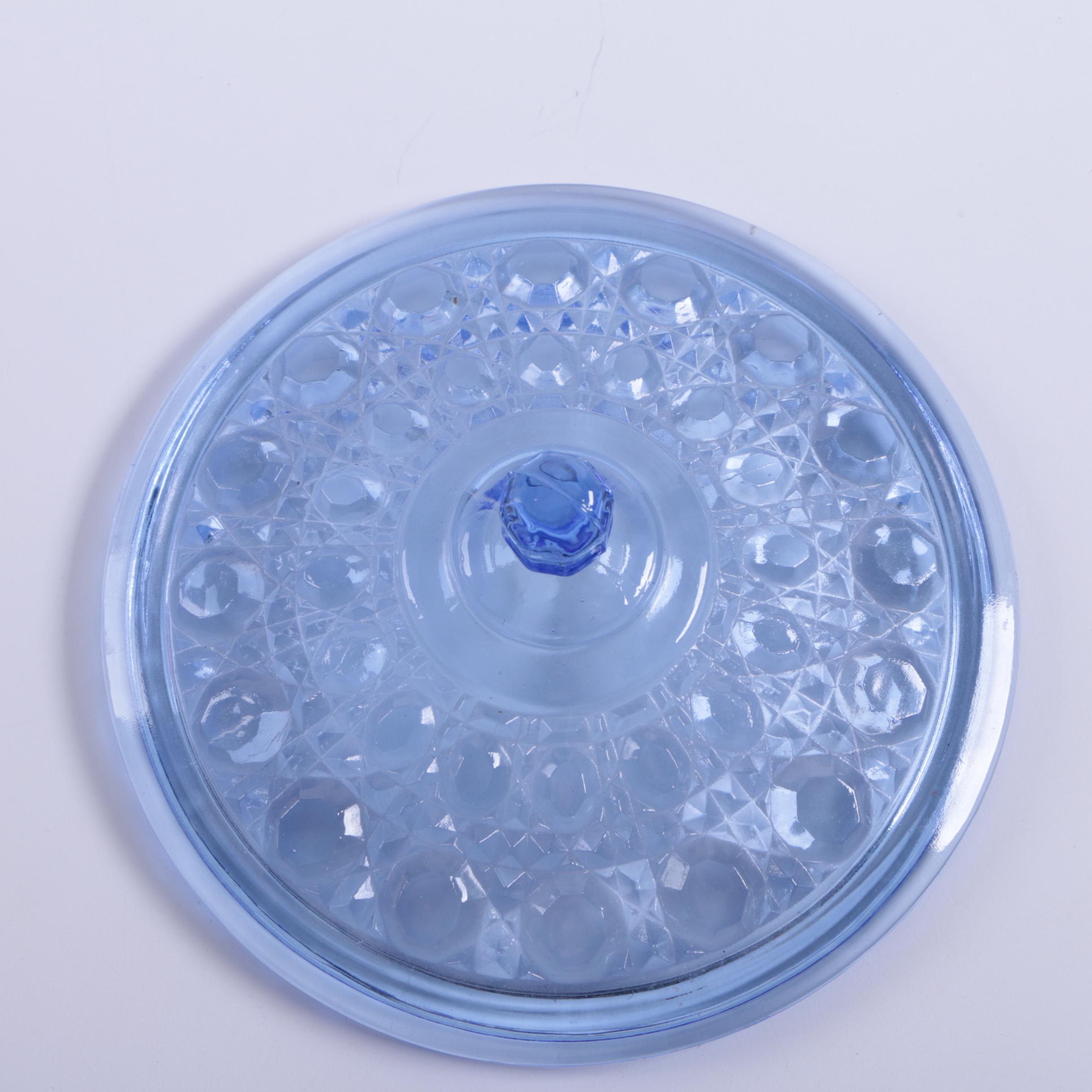 Smith Glass "Moon and Stars Amberina" Lidded Candy Dish and More