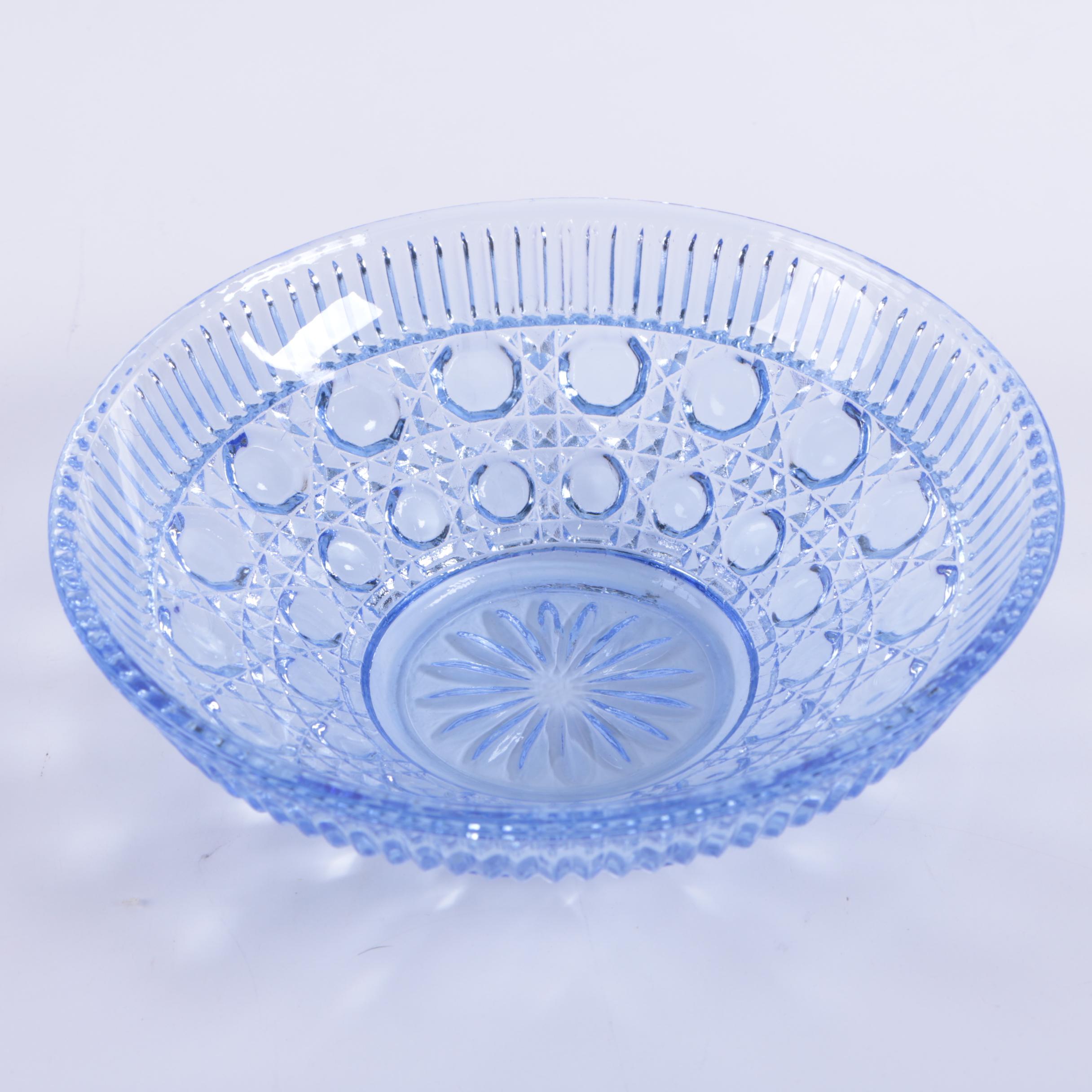 Smith Glass "Moon and Stars Amberina" Lidded Candy Dish and More