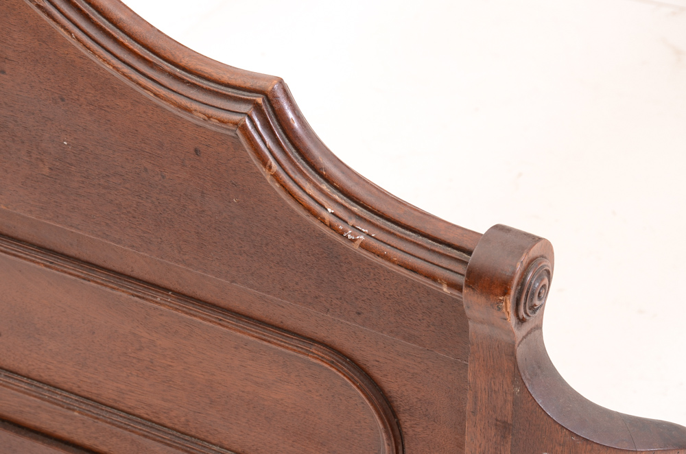 Antique Victorian Full-Size Walnut Bed