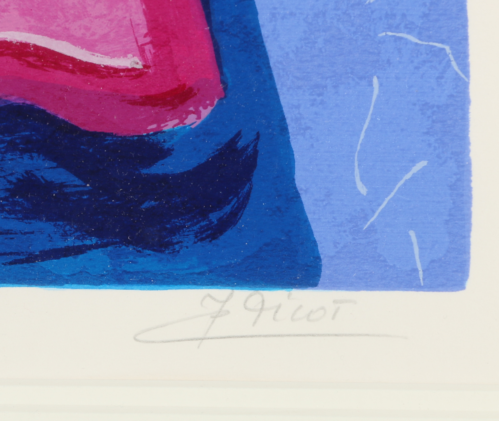 Jean Claude Picot Serigraph "Violon au Vase Japonaise"