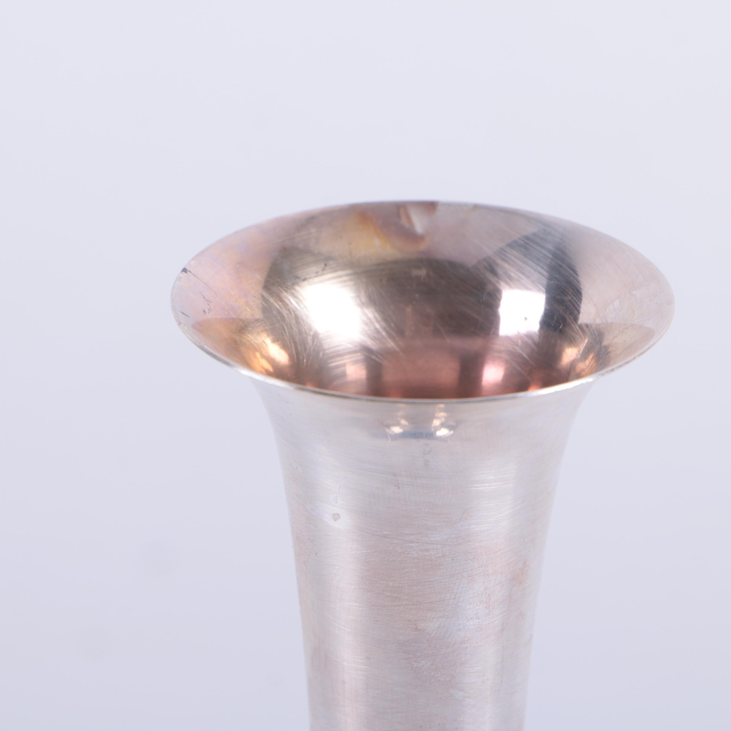 Crescent Silverware Mfg. Co. Silver Plate Trumpet Vase and Other Tableware