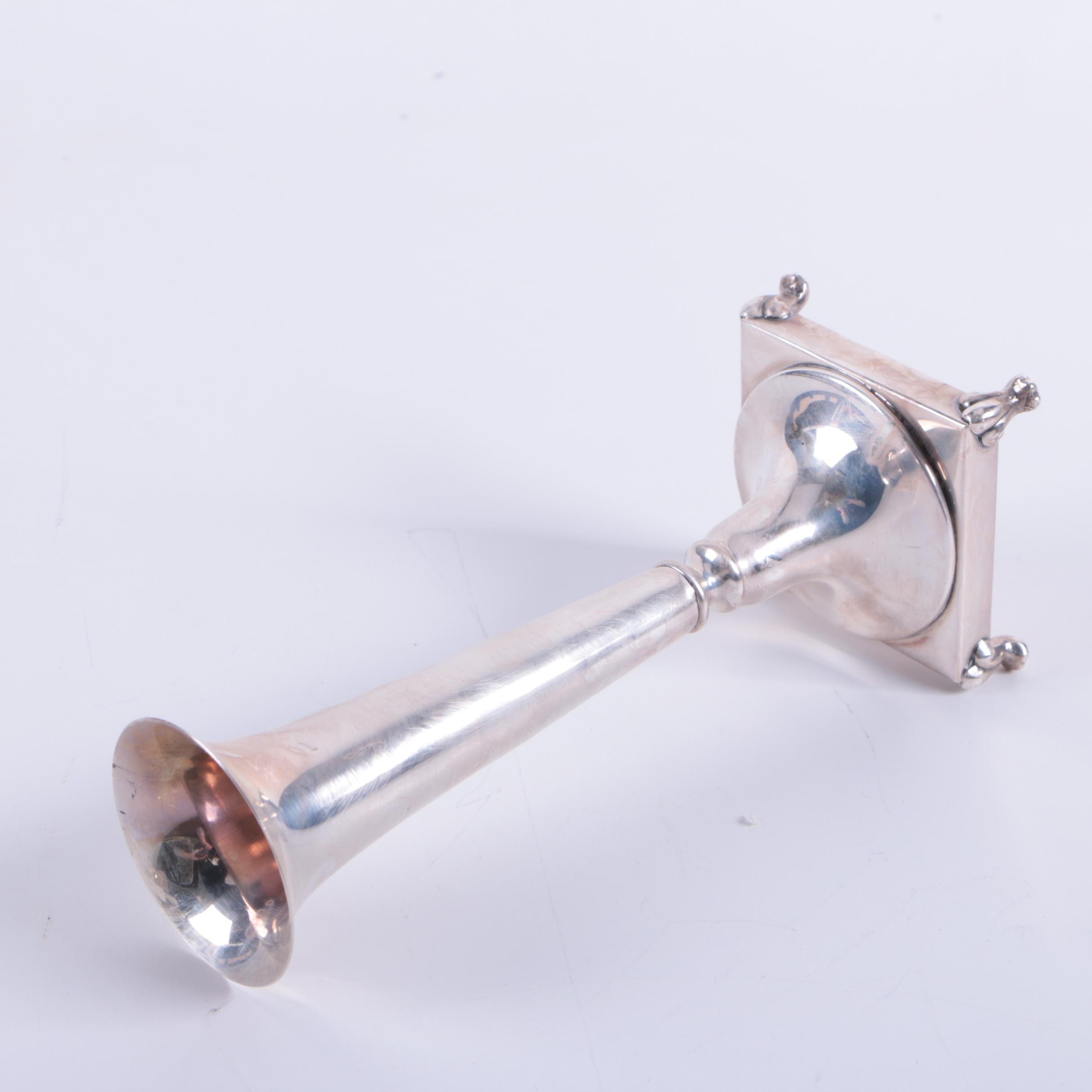 Crescent Silverware Mfg. Co. Silver Plate Trumpet Vase and Other Tableware