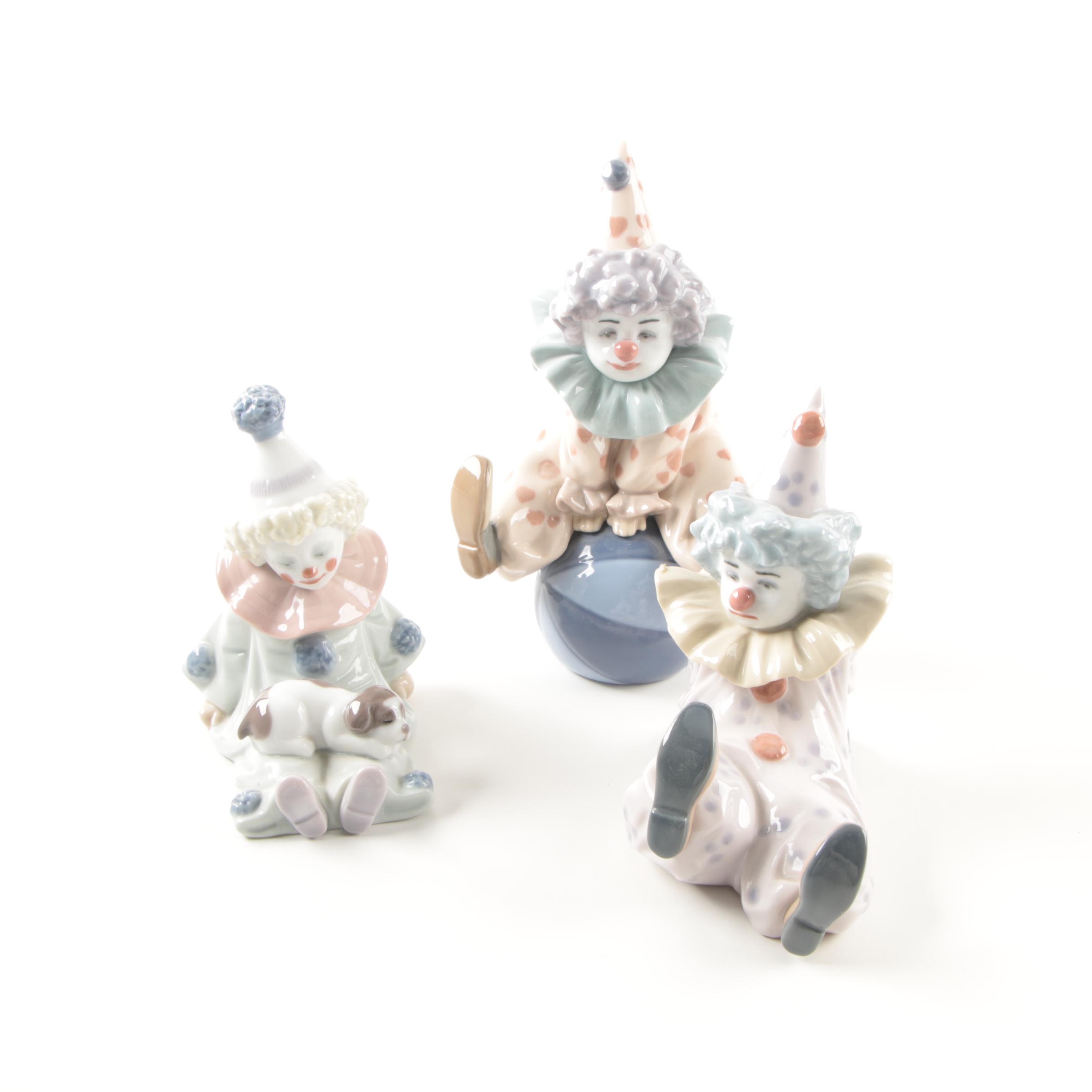 Lladro Clown Figurines