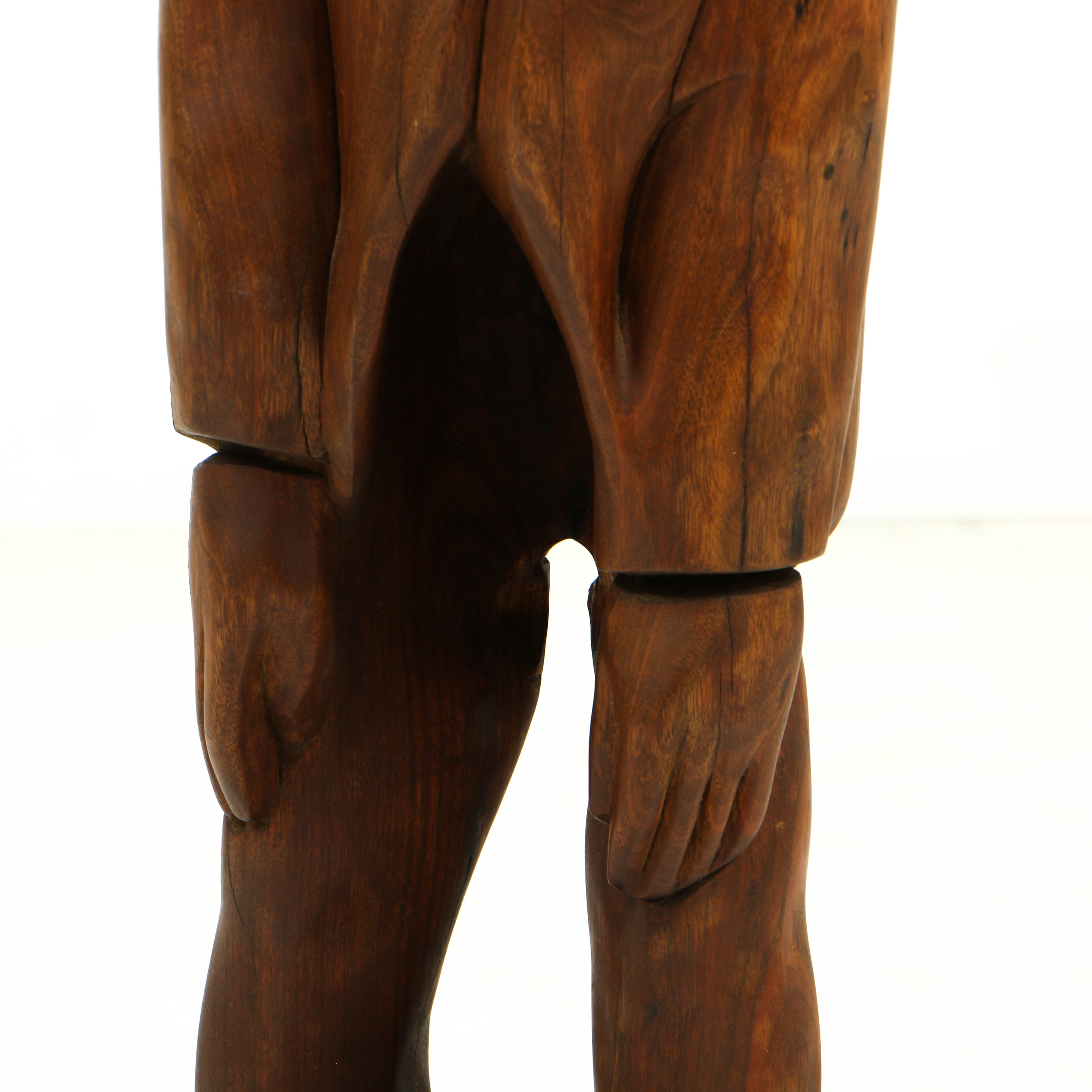 John Jacob Stanley Carved Walnut Sculpture "Empty Man"