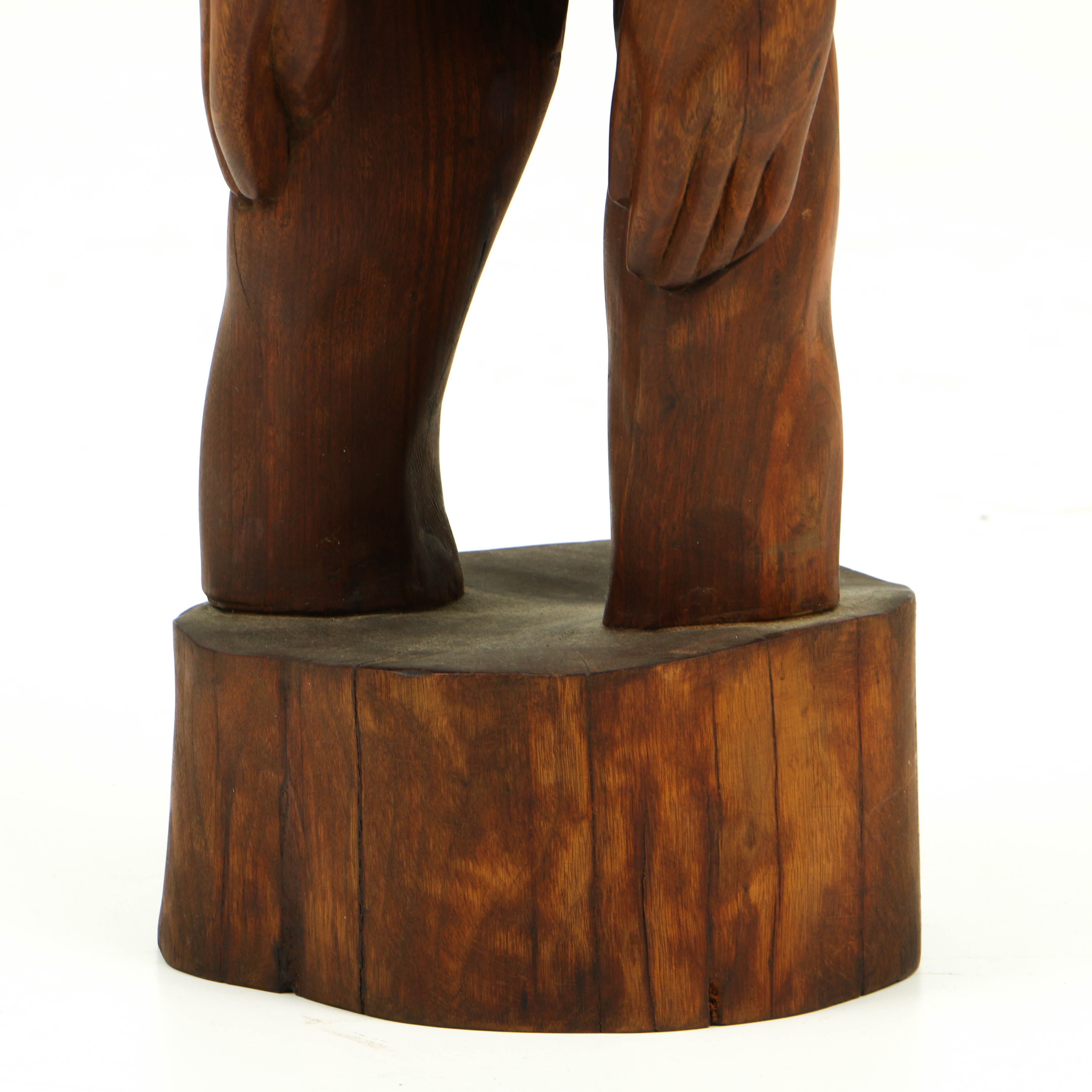John Jacob Stanley Carved Walnut Sculpture "Empty Man"