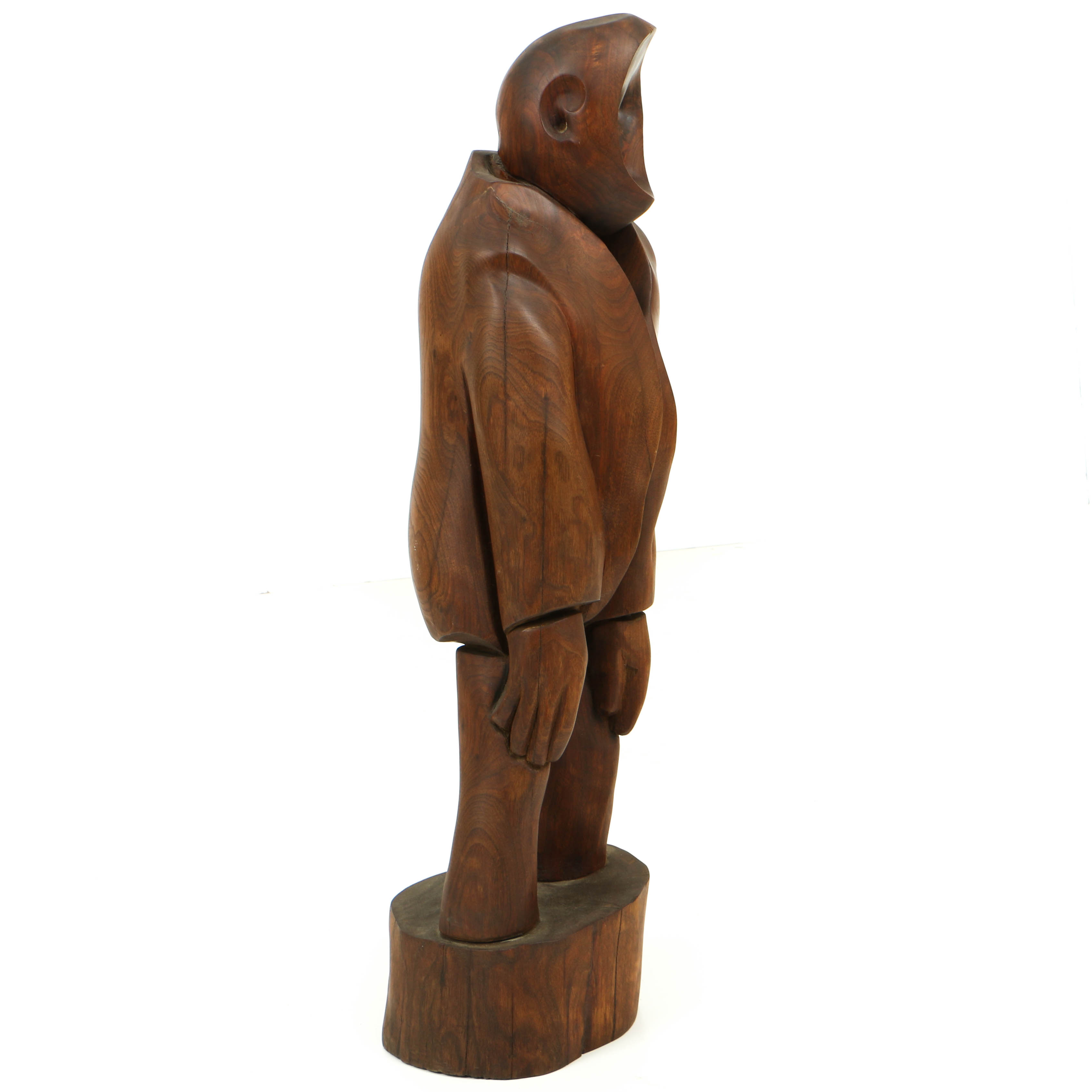 John Jacob Stanley Carved Walnut Sculpture "Empty Man"