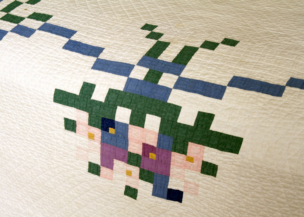 Antique Walnut Four Poster Rope Bed and Foot Stool