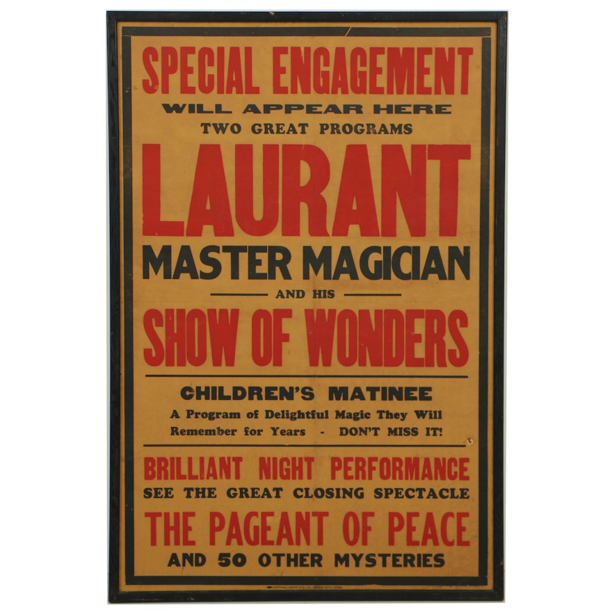 Laurant Master Magician and His Show of Words Magic Poster