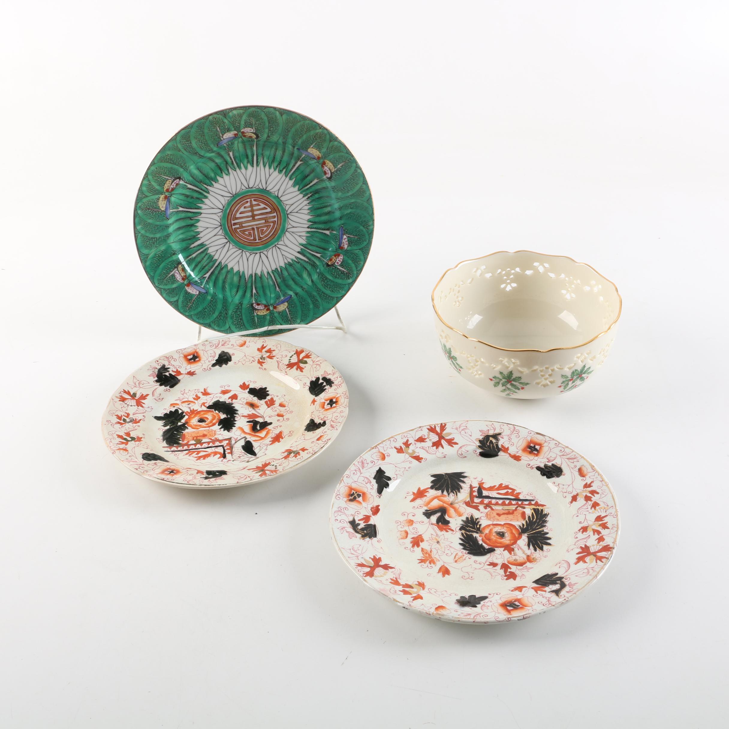 Tableware Collection Featuring Antique Wagstaff & Brunt "Royal Derby"  Plates