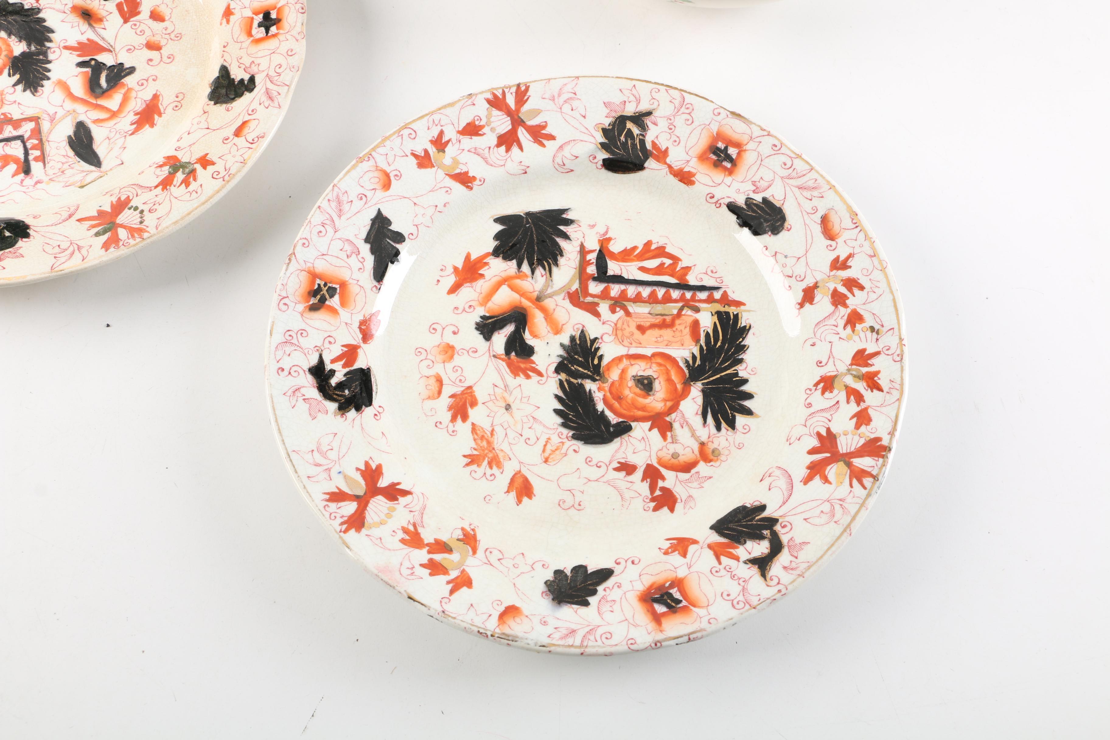 Tableware Collection Featuring Antique Wagstaff & Brunt "Royal Derby"  Plates