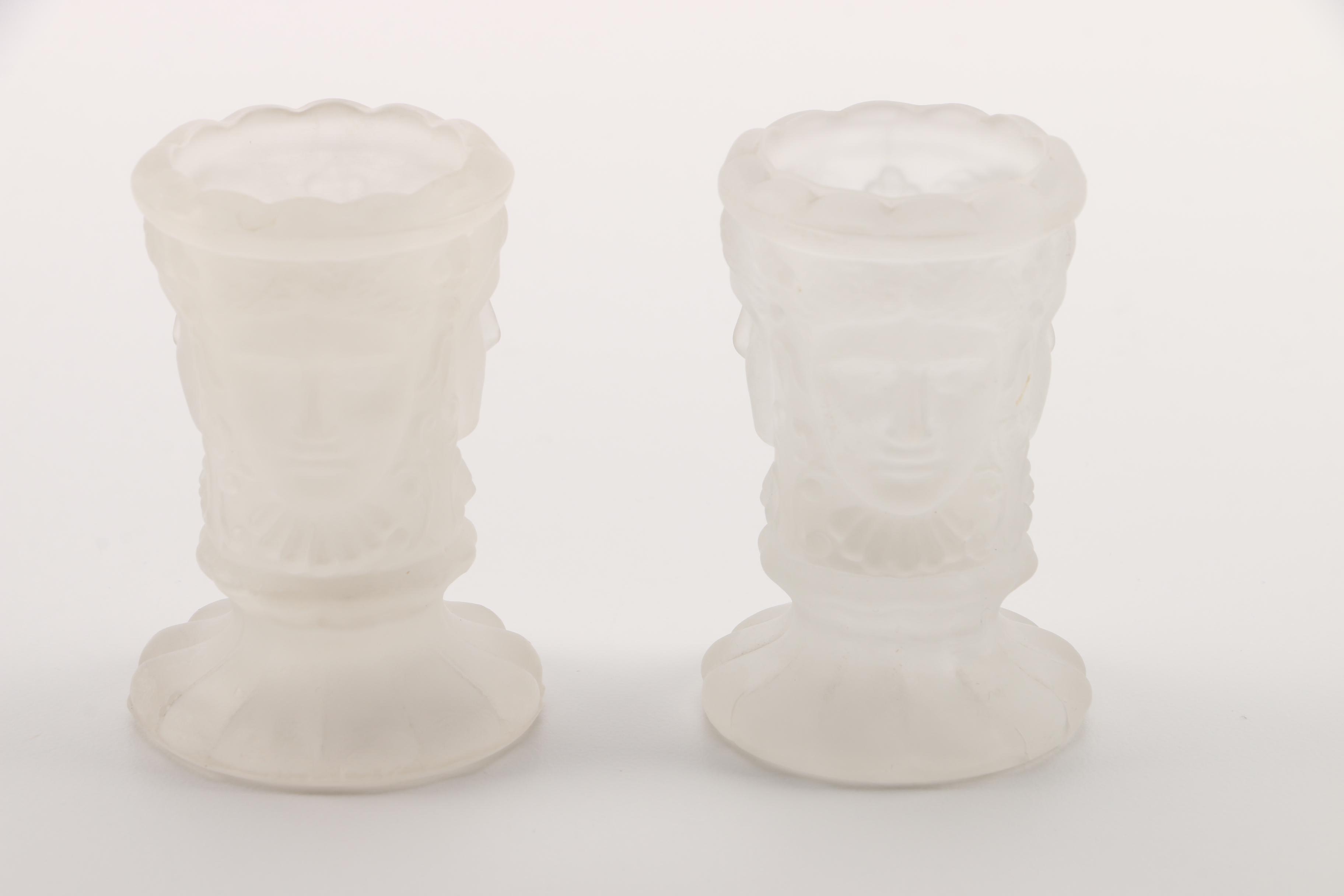 Vintage Opalescent EAPG and Degenhart Glass Toothpick Holders