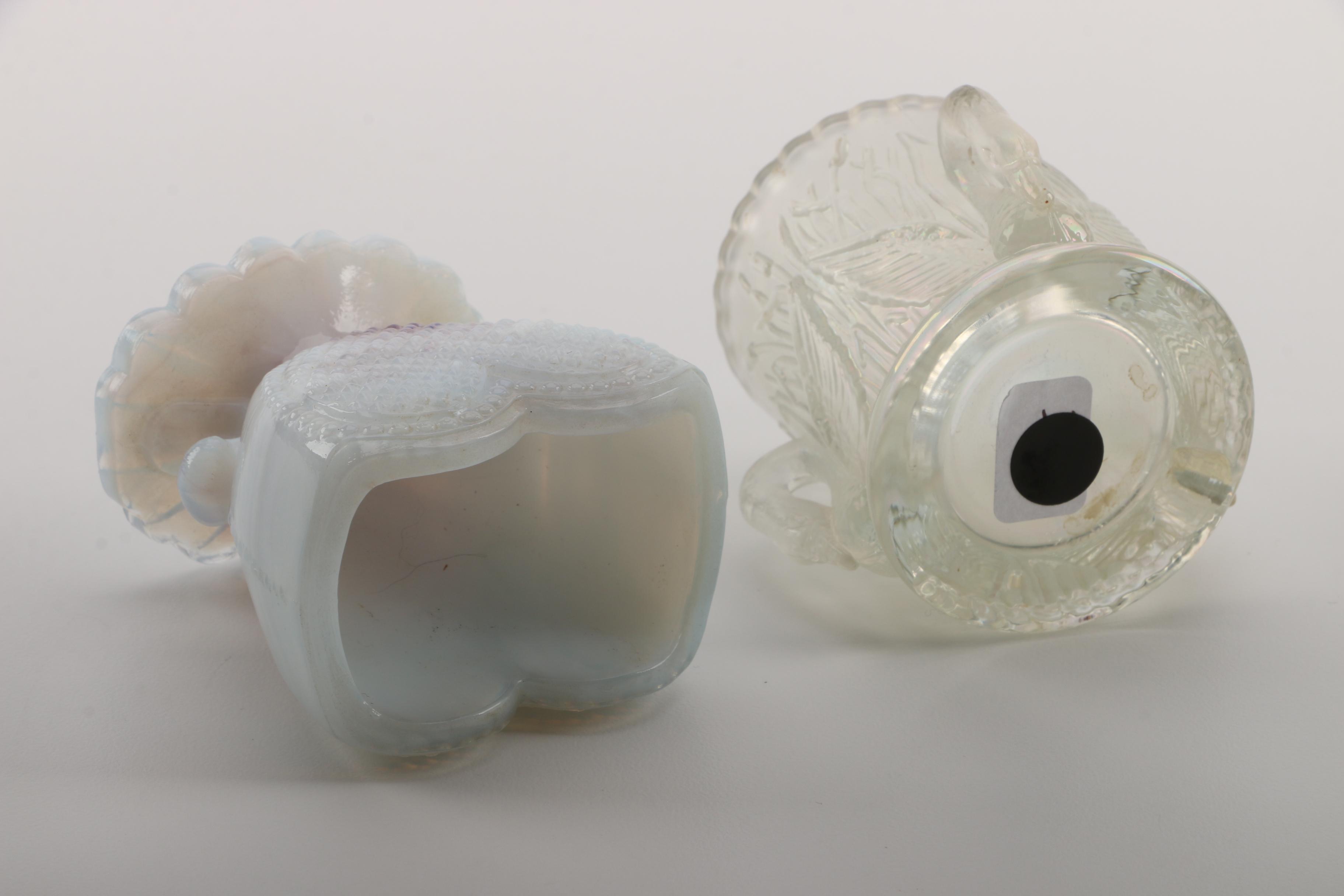 Vintage Opalescent EAPG and Degenhart Glass Toothpick Holders