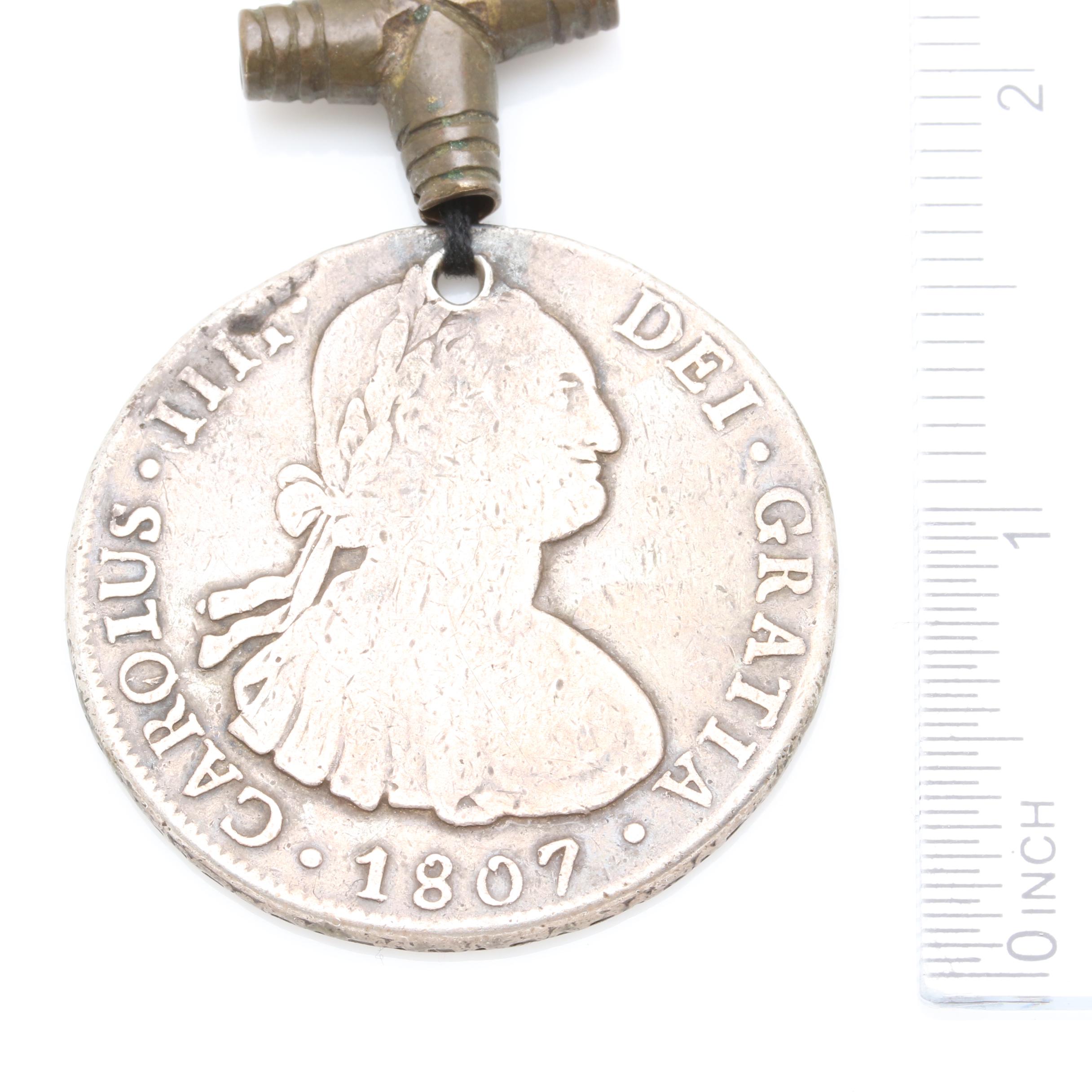 Moroccan Berber Style Necklace with Antique Silver Mexican and Ecuadorian Coins