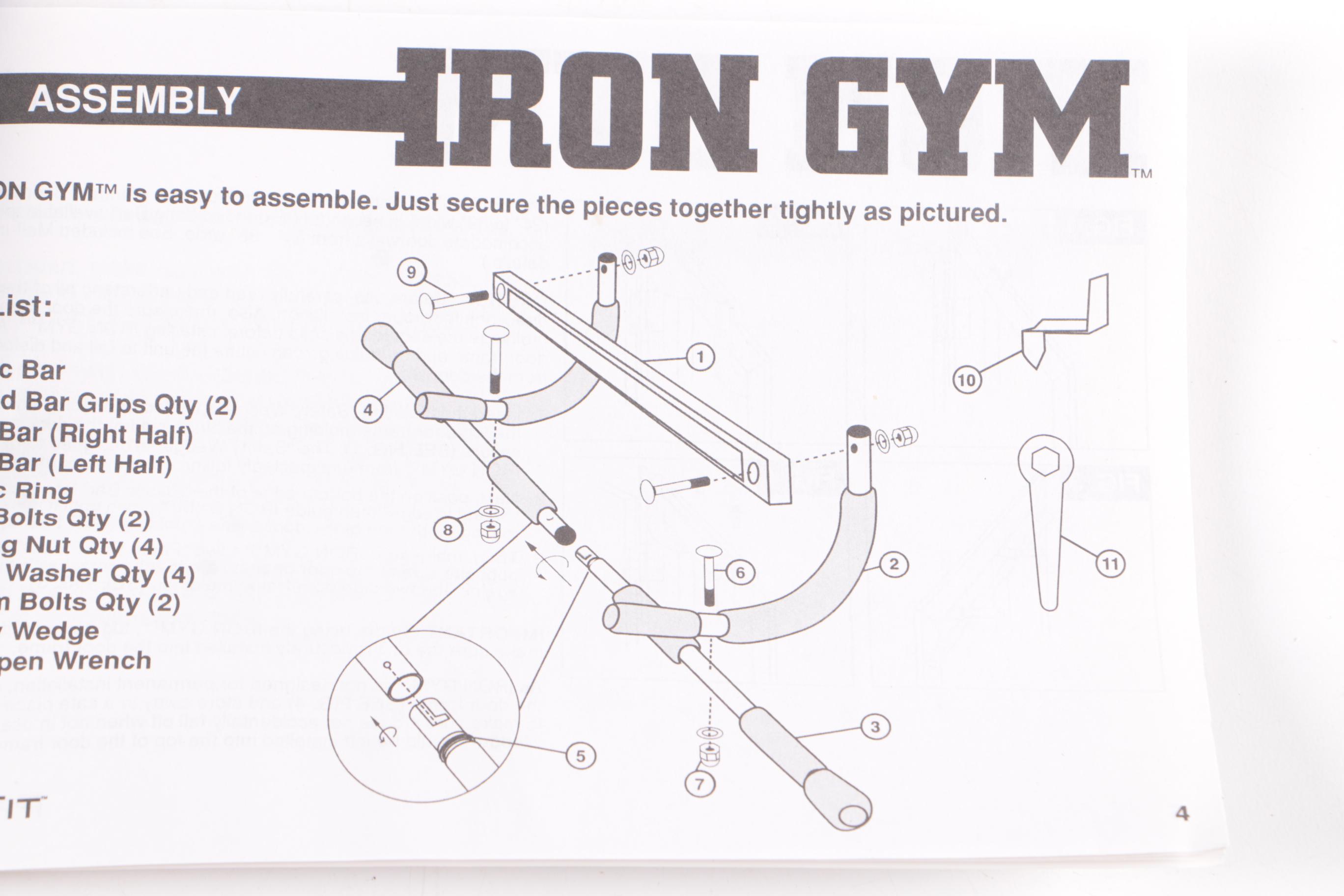 Pro Fit Iron Gym Pull Up Bar