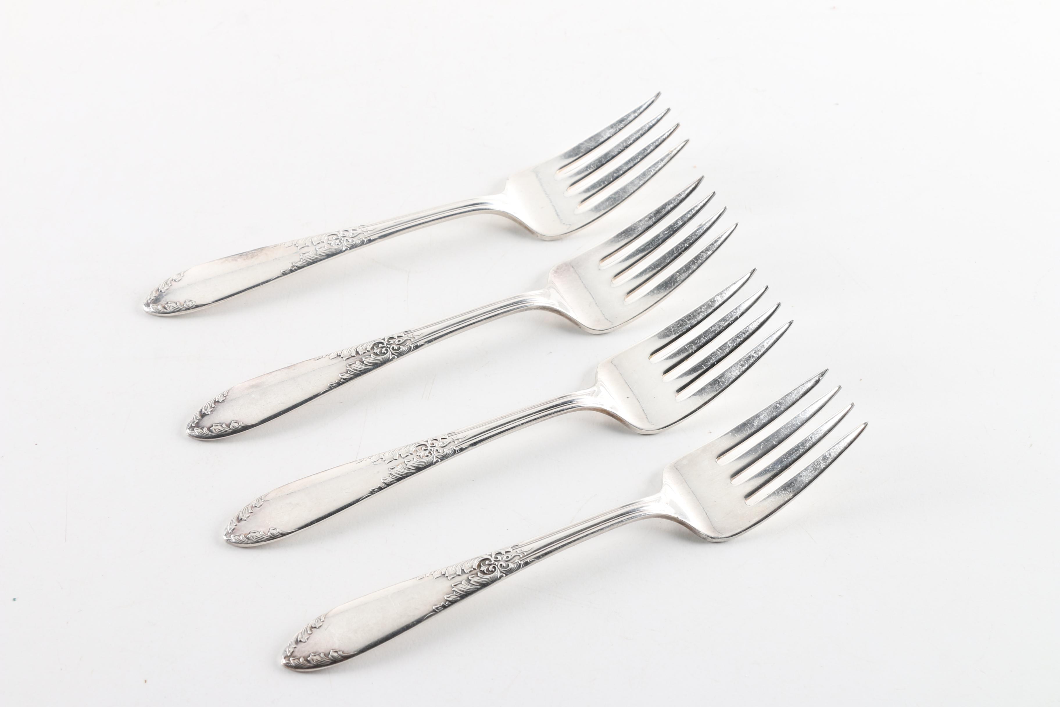 National Silver Co "King Edward" Silver Plate Fork, Silver Plate Bowl and More