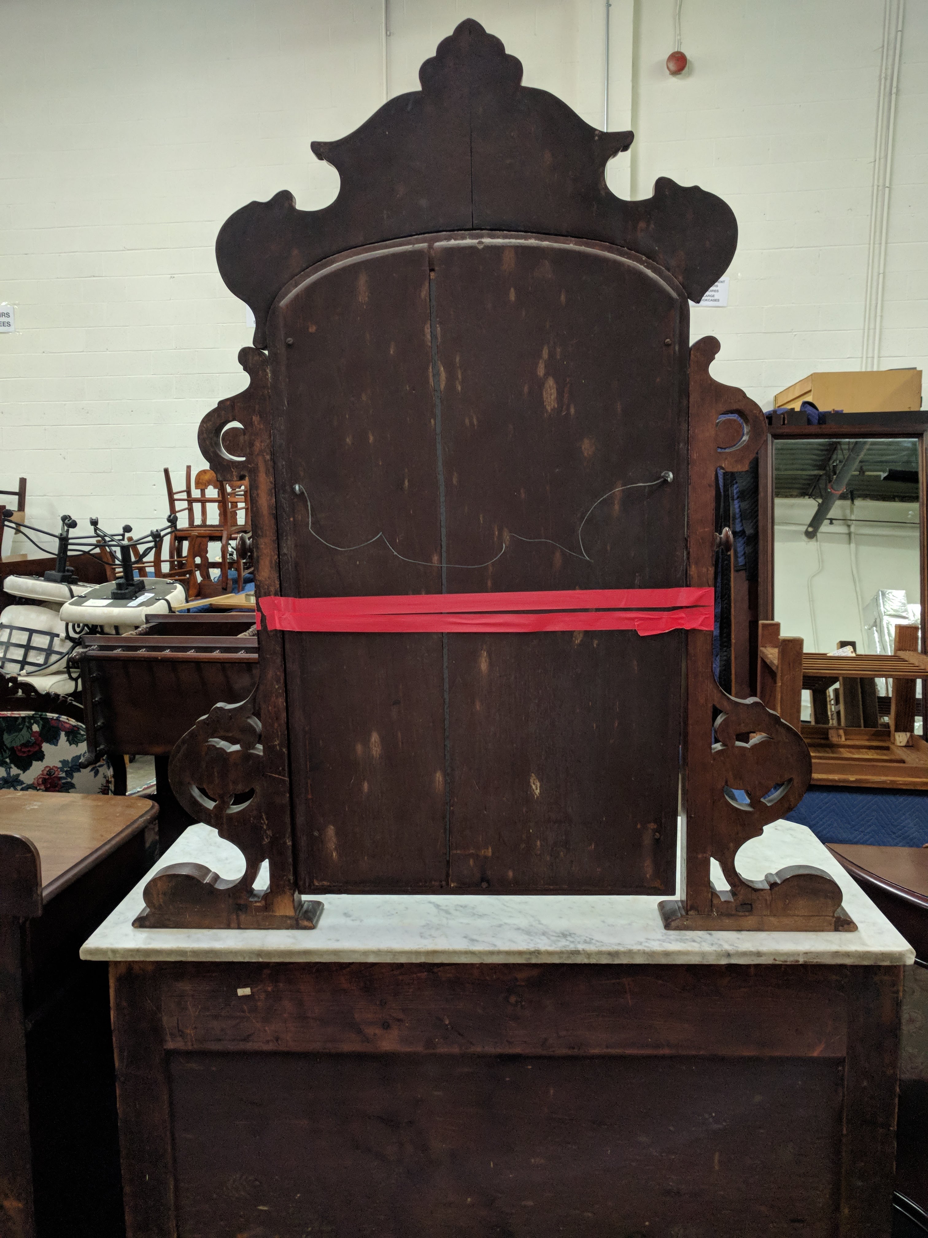 Antique Early Victorian Chest of Drawers with Mirror