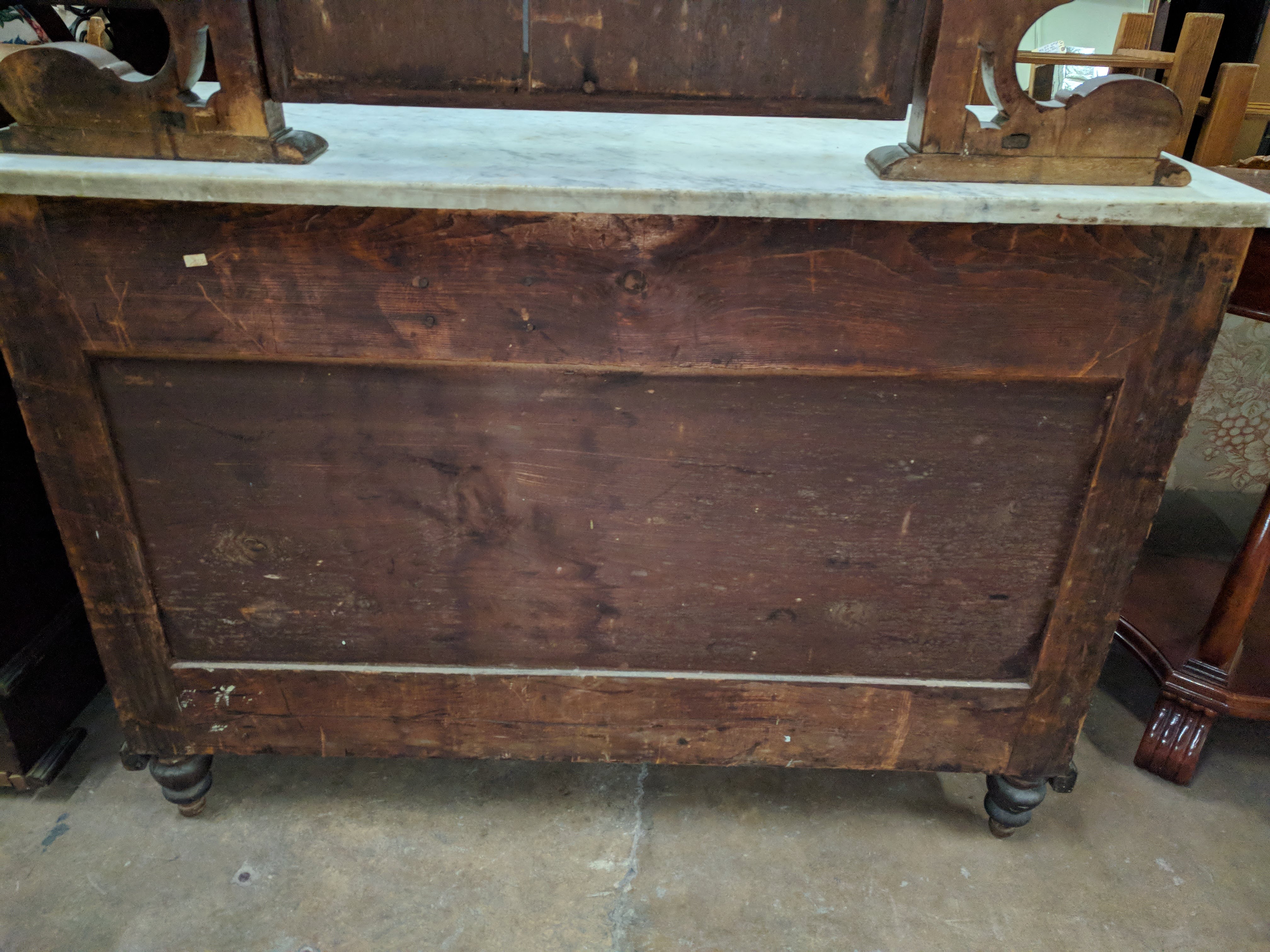 Antique Early Victorian Chest of Drawers with Mirror