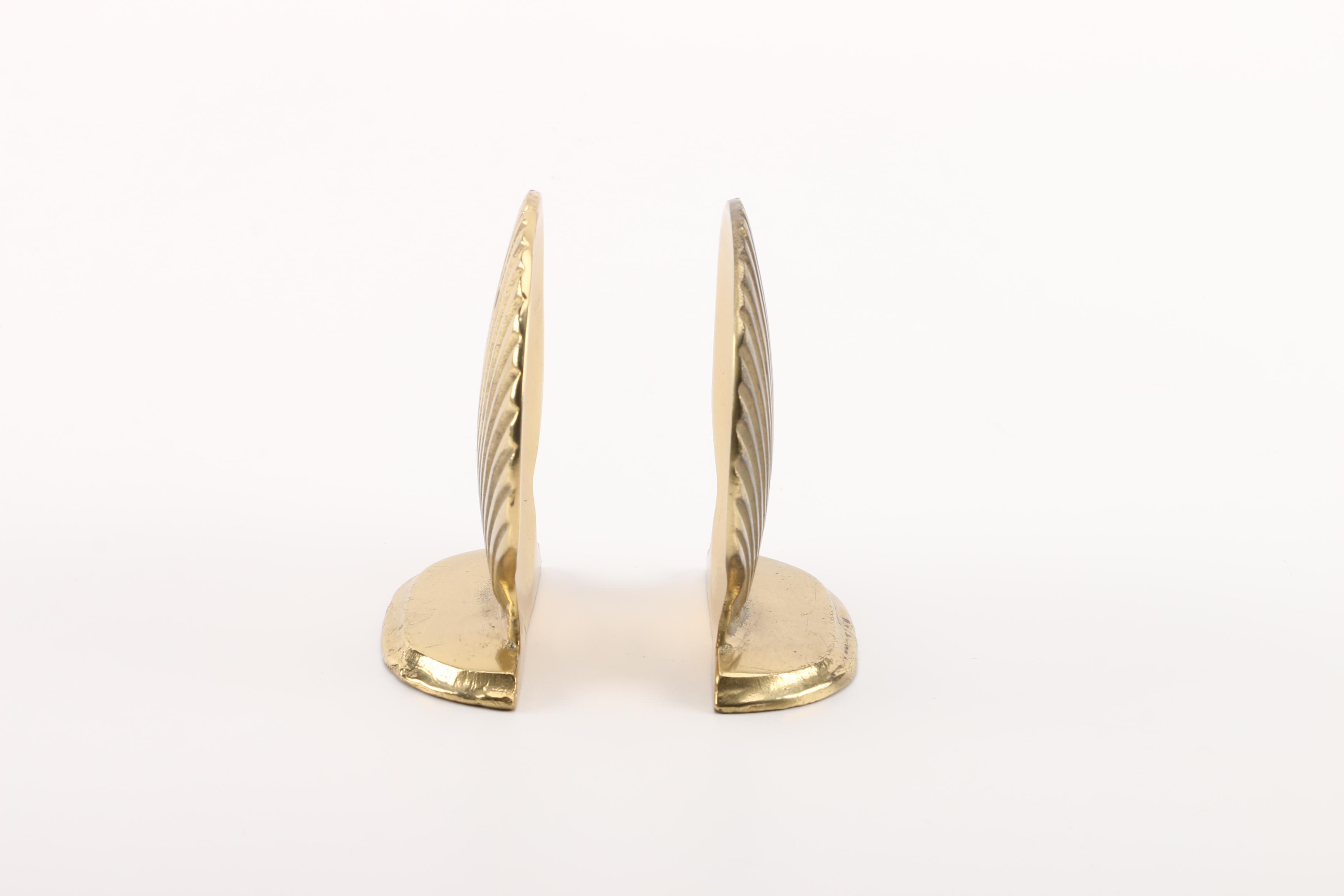 Brass Shell Bookends
