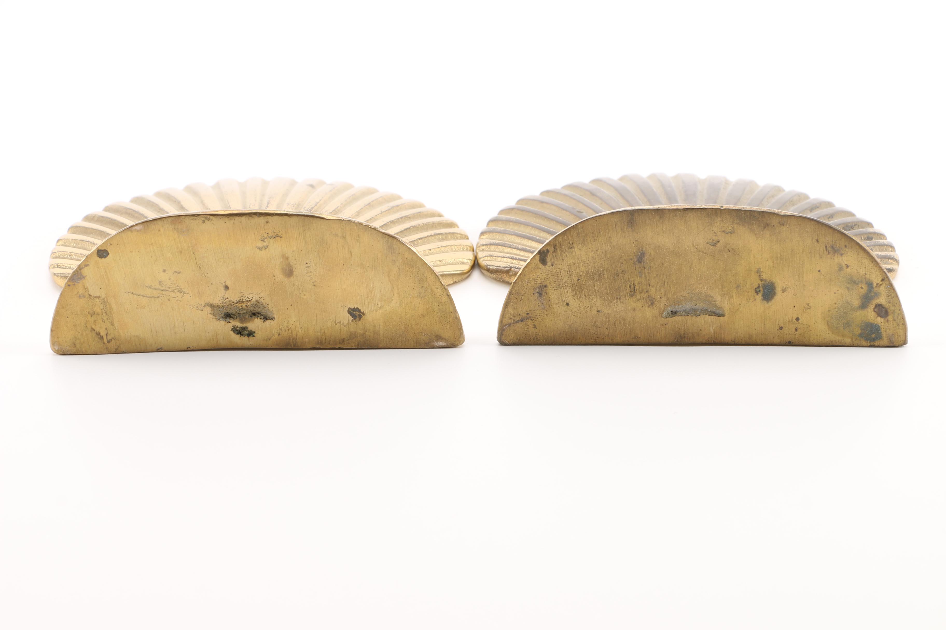 Brass Shell Bookends