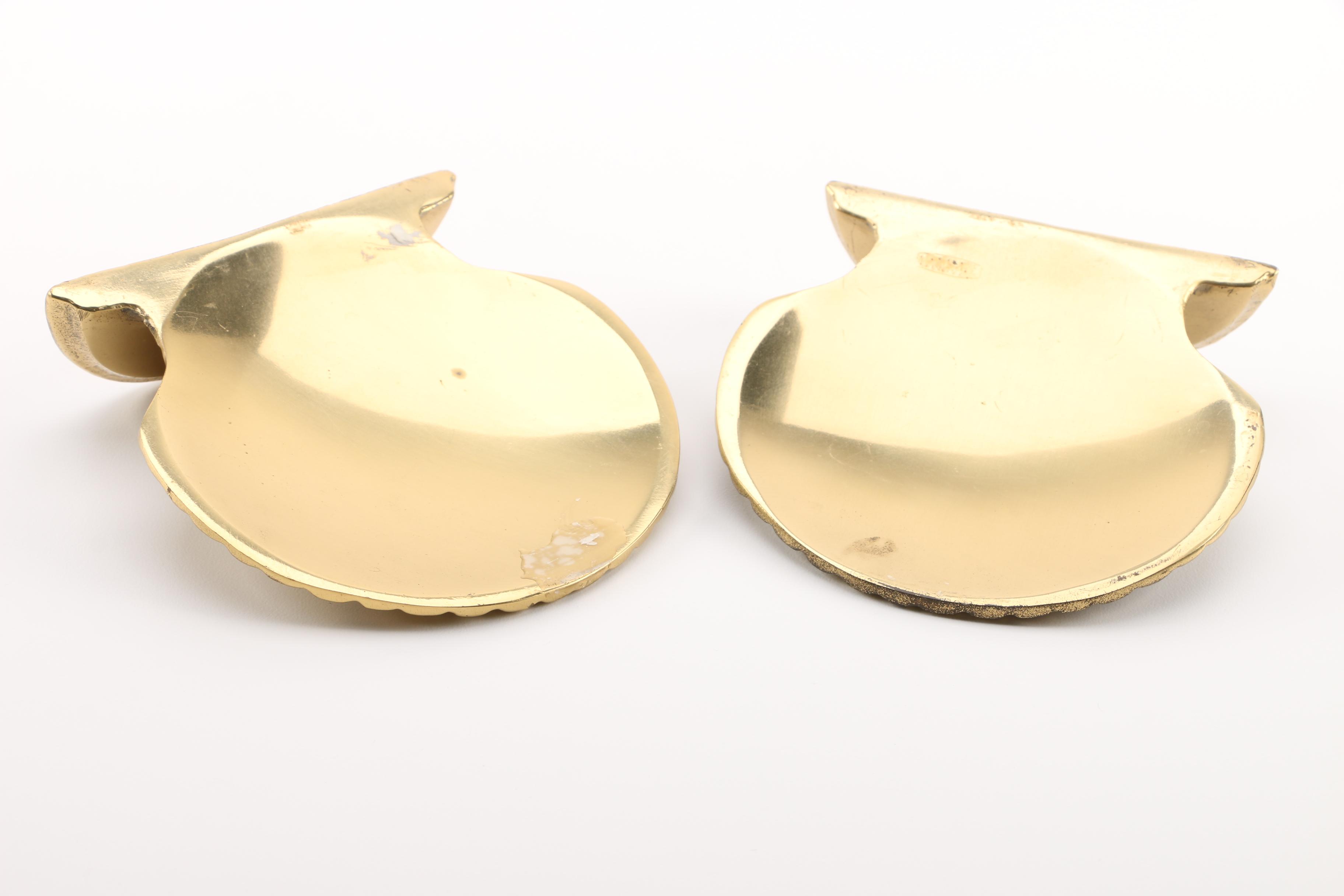 Brass Shell Bookends