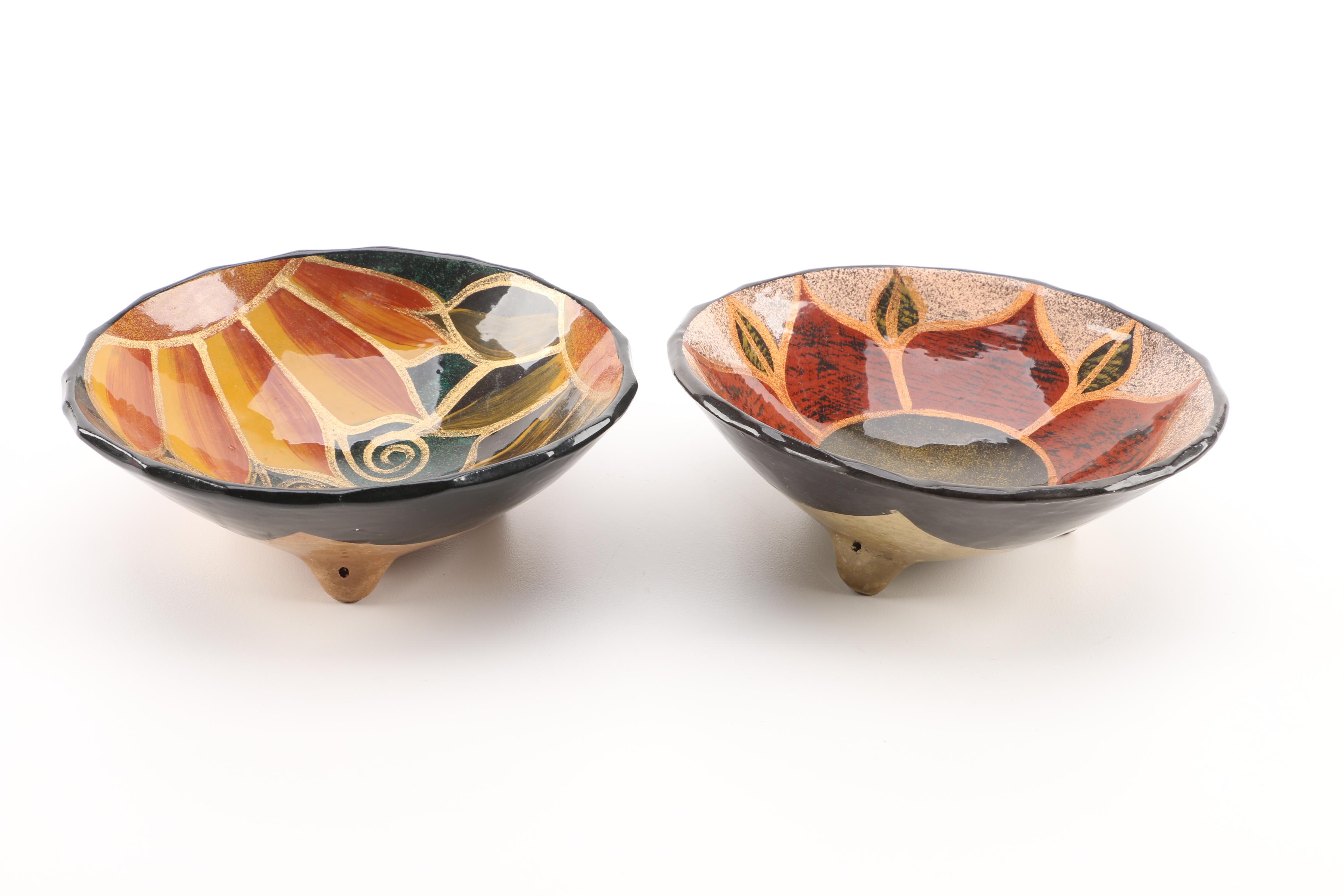 Stoneware Sunflower Bowls
