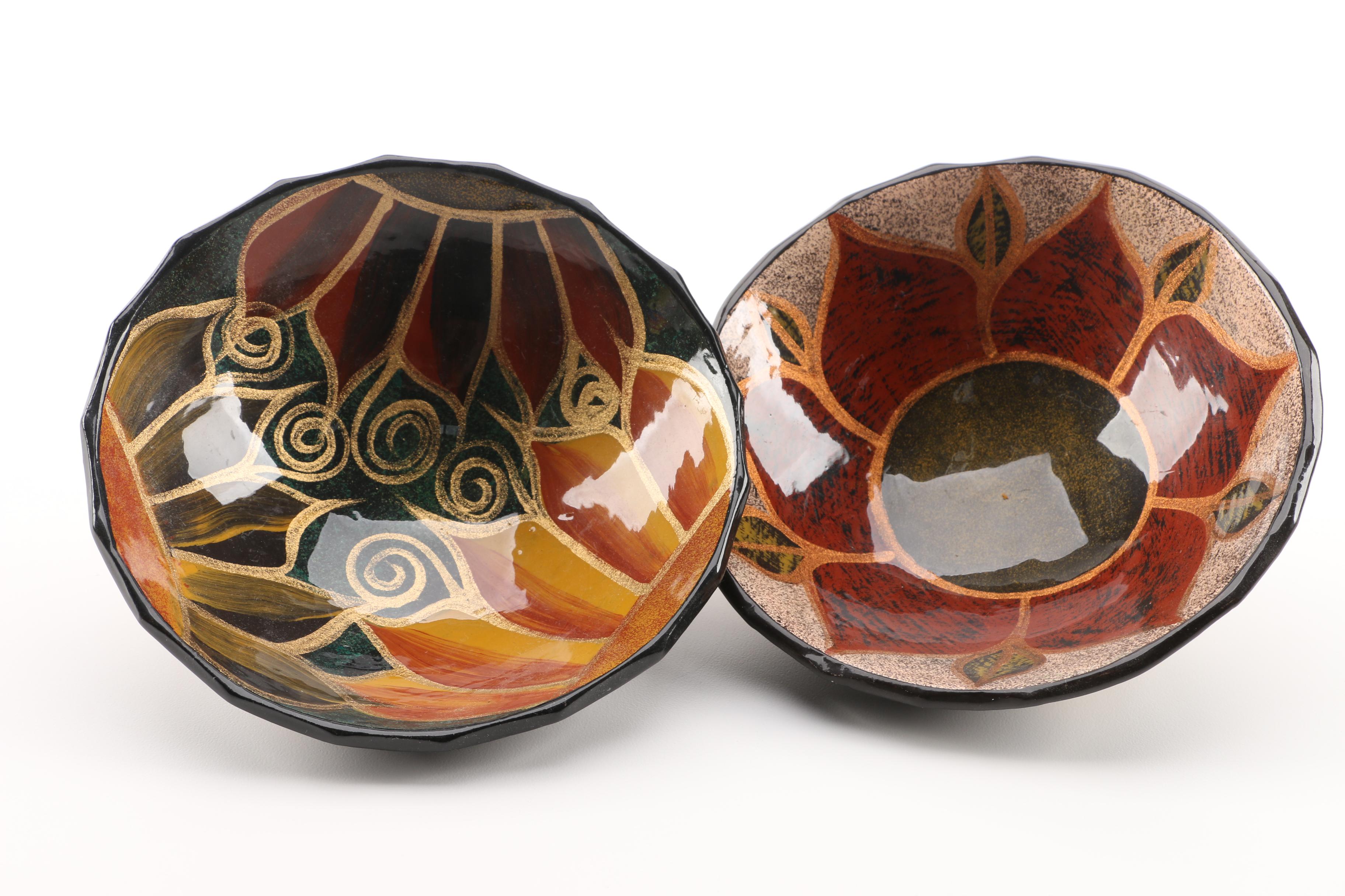 Stoneware Sunflower Bowls