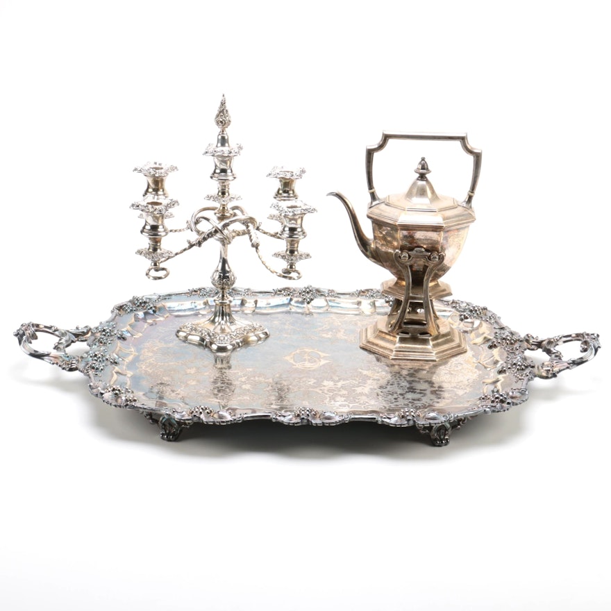 Wilcox Silver Plate Co. Candelabra and Other Tableware