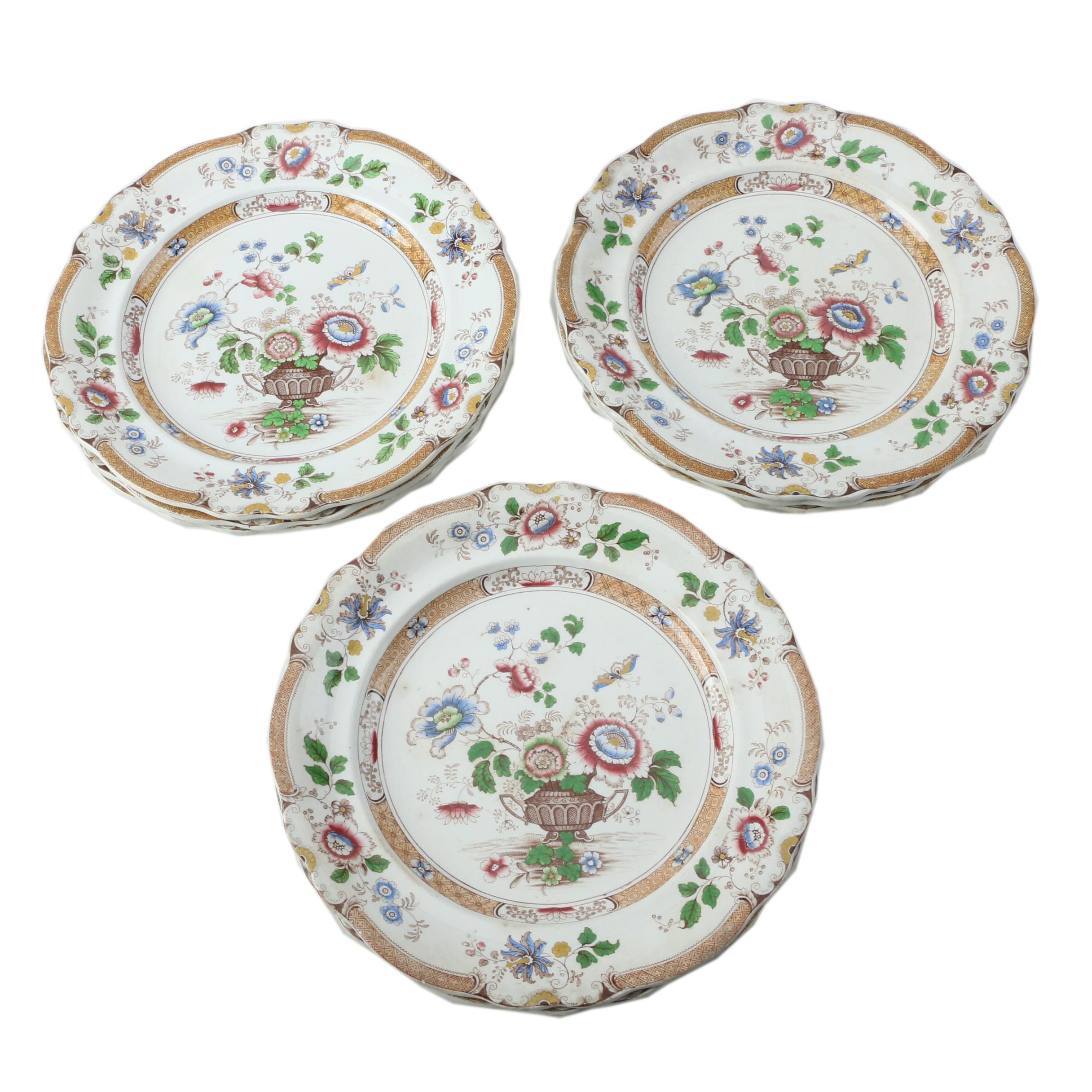 Mid 19th Century Robinson Wood & Brownfield Ironstone Plates