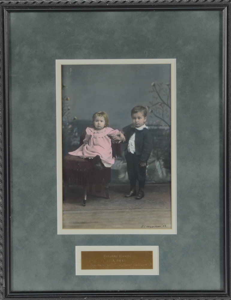 E.C. Thompson Hand-colored Photograph "Holding Hands"
