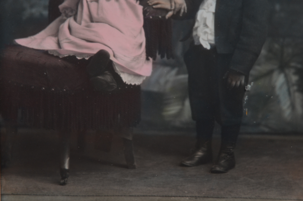 E.C. Thompson Hand-colored Photograph "Holding Hands"
