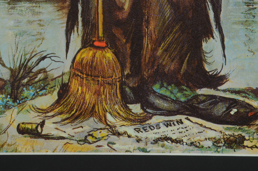 Offset Lithograph Print after Louis Spiegel of Clown on Riverbank