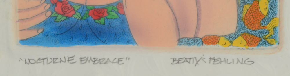 Two Laura Beatty and John Fehling Hand-colored Etchings