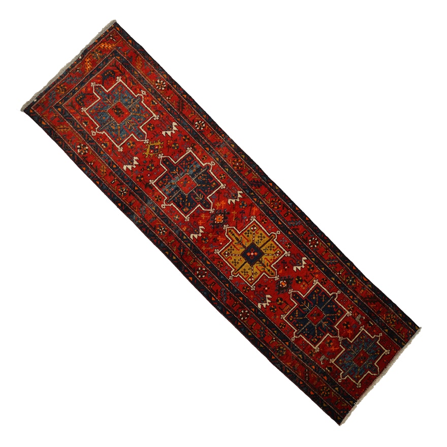 Hand-Knotted Indo-Karaja Carpet Runner