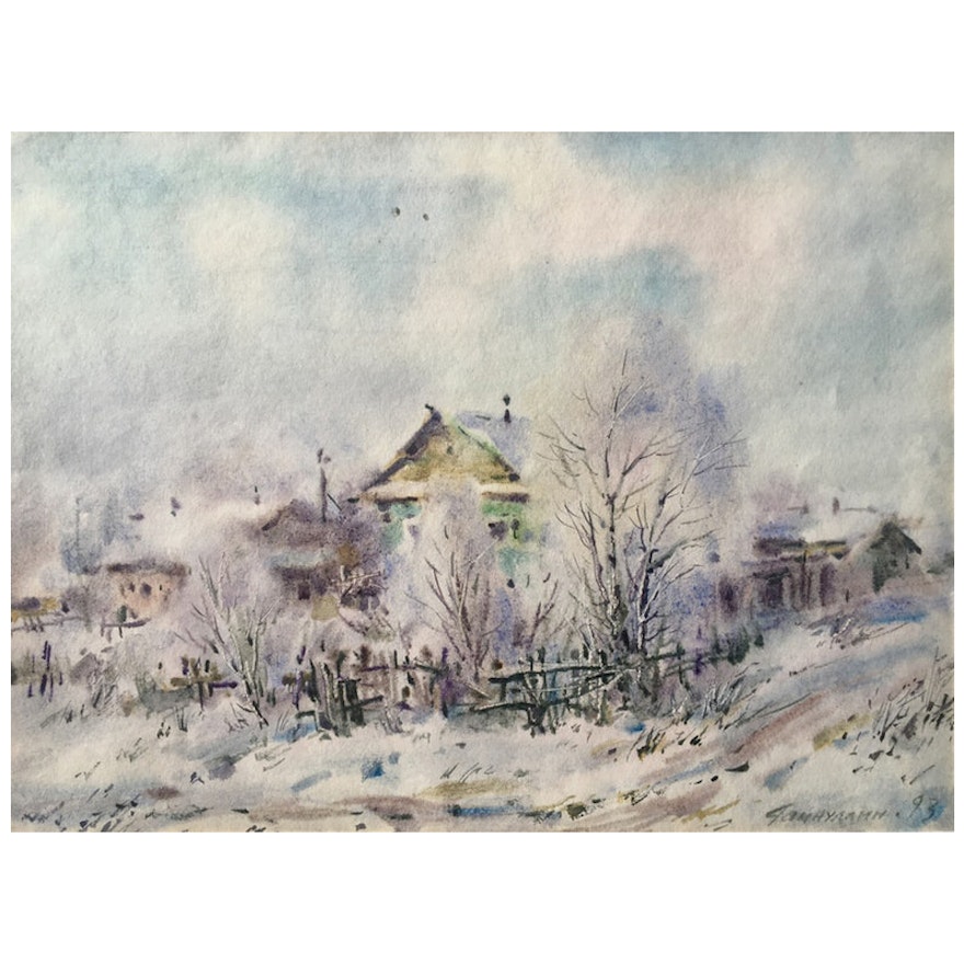 Snowy Town Scene, 1943